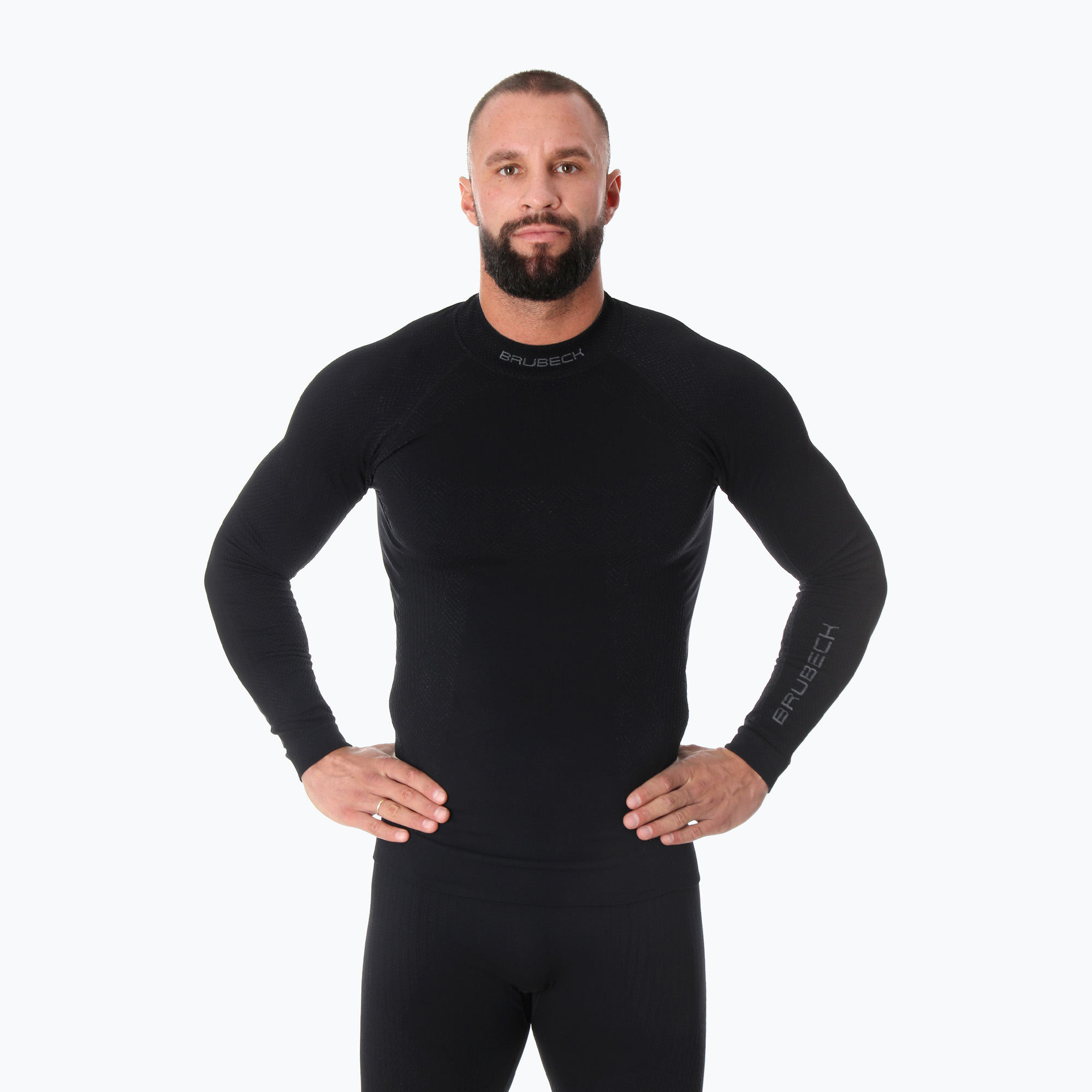 Men's Brubeck Extreme Thermo 998A thermal T-shirt black LS15290 (S)