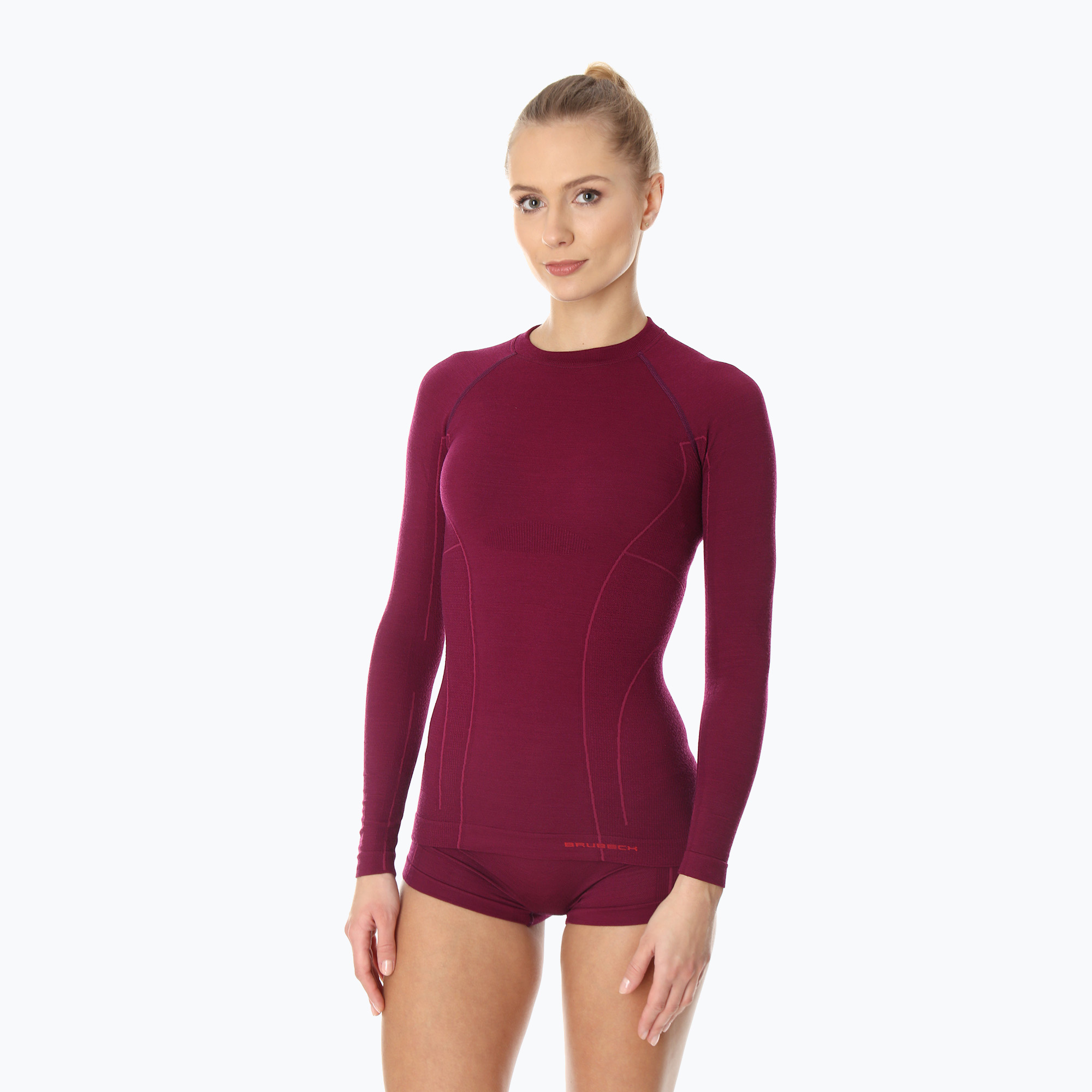 Ladies' thermal T-shirt Brubeck LS12810 Active Wool 4935 red LS12810 (S)