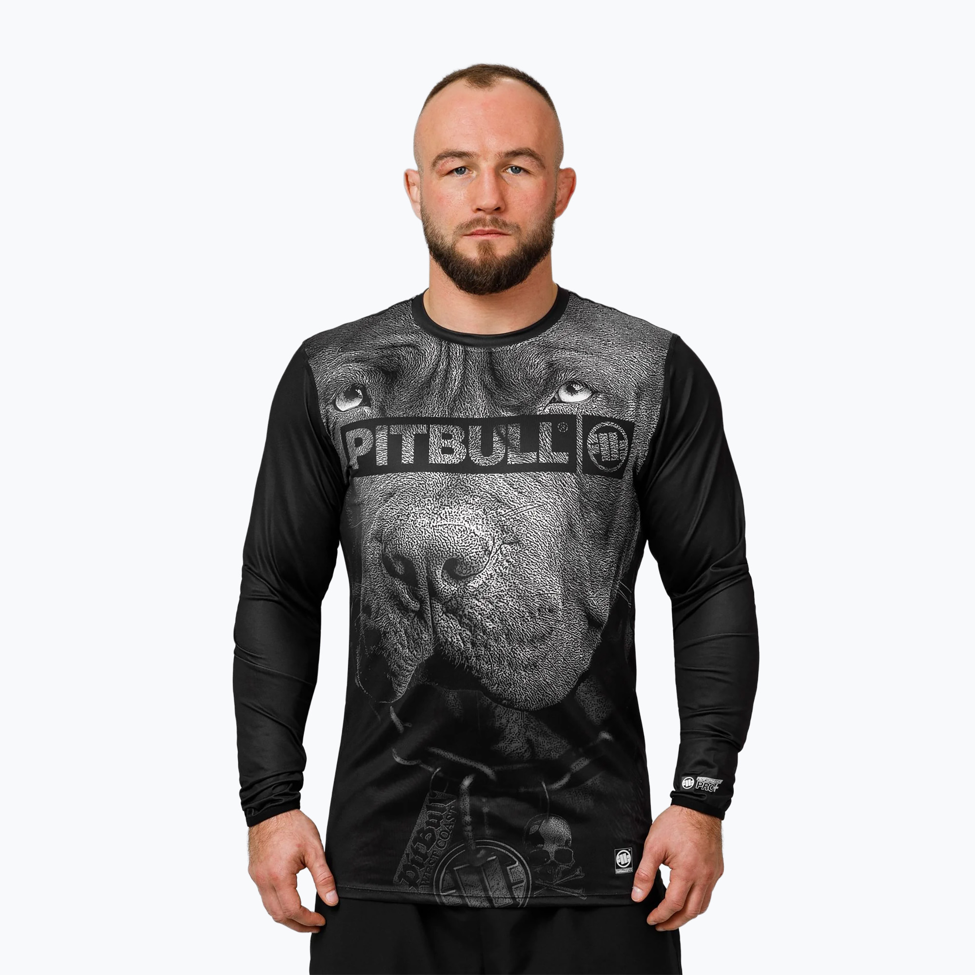 Men's Pitbull Mesh Performance Pro Plus Training Longsleeve Born in 1989 black (XL)