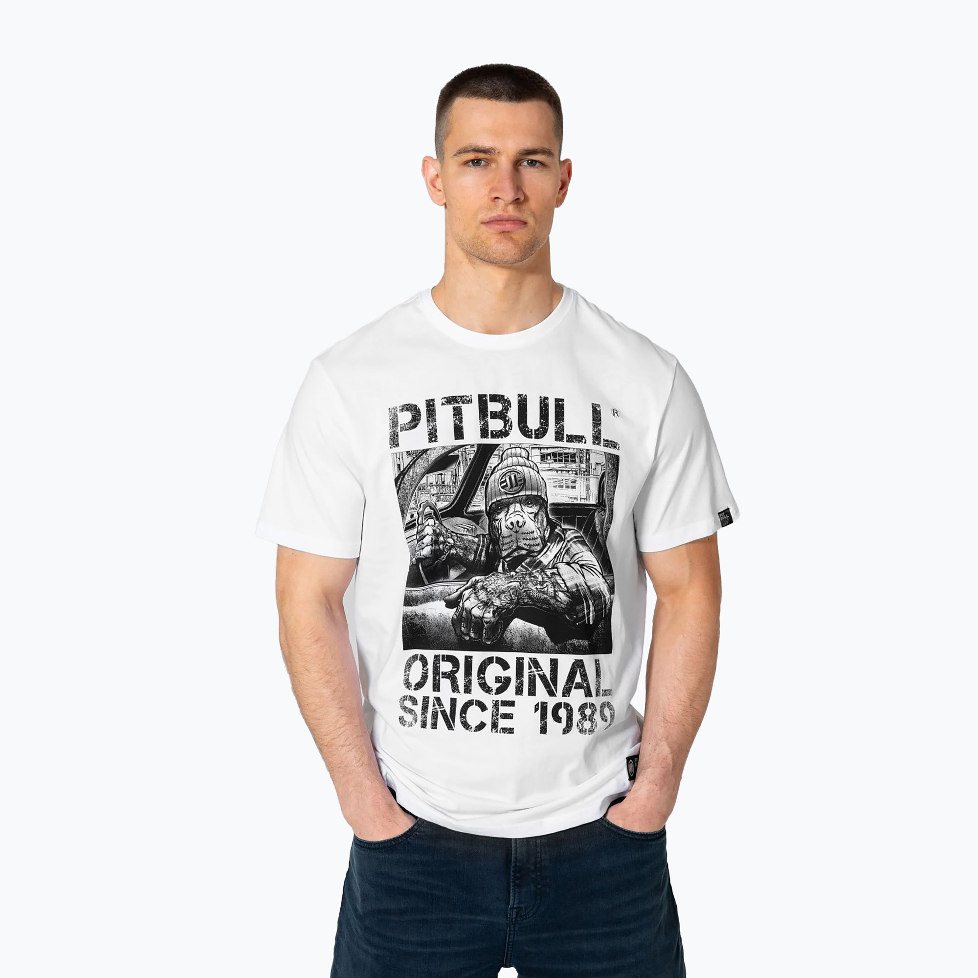 Men's Pitbull Drive t-shirt white (XXL)