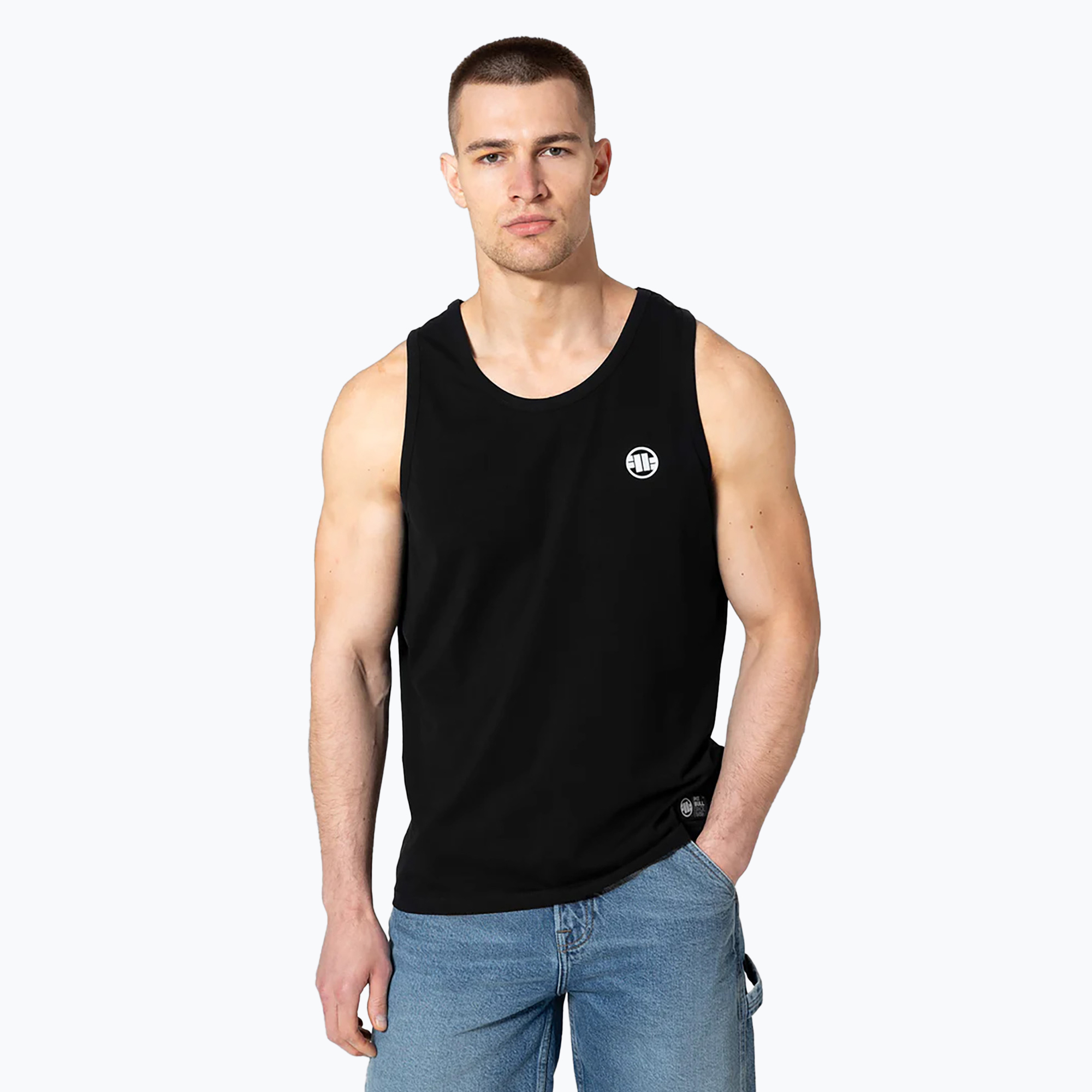 Pitbull West Coast Small Logo black men's tank top