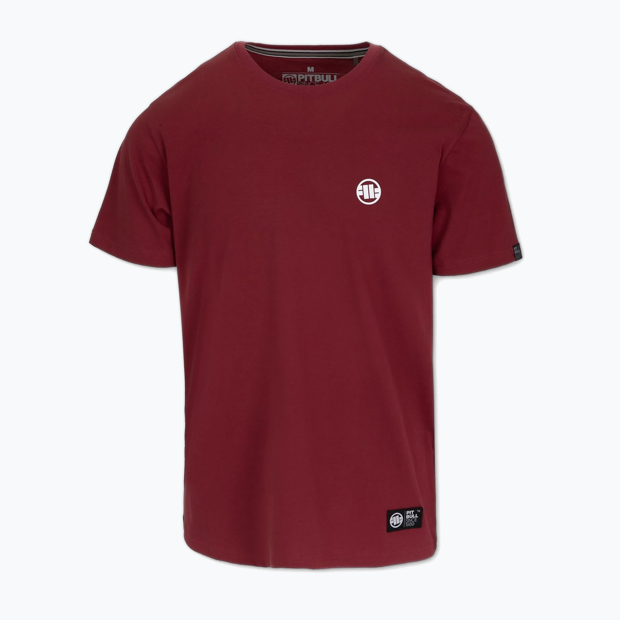 Men's T-shirt Pitbull Small Logo burgundy (XXL)