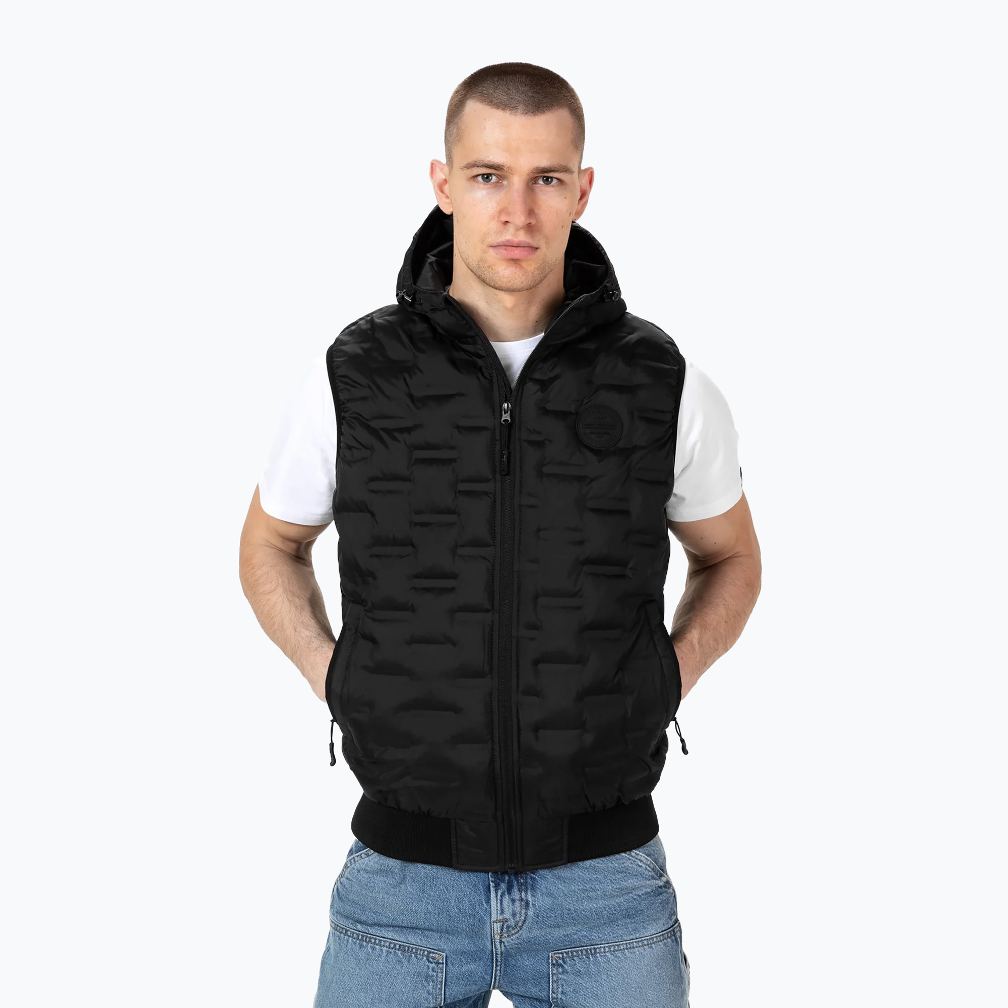 Pitbull West Coast men's gilet Eclipse Hooded Padded black (S)