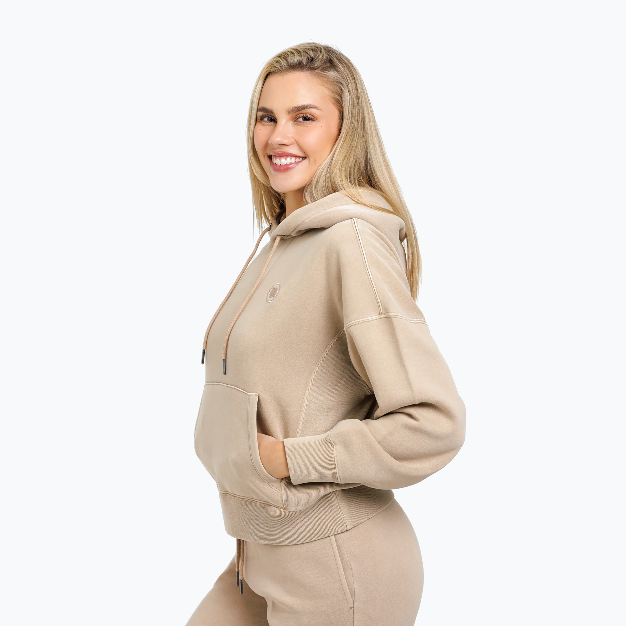 Pitbull West Coast women's Manzanita Washed Hooded sand sweatshirt (XS/S)