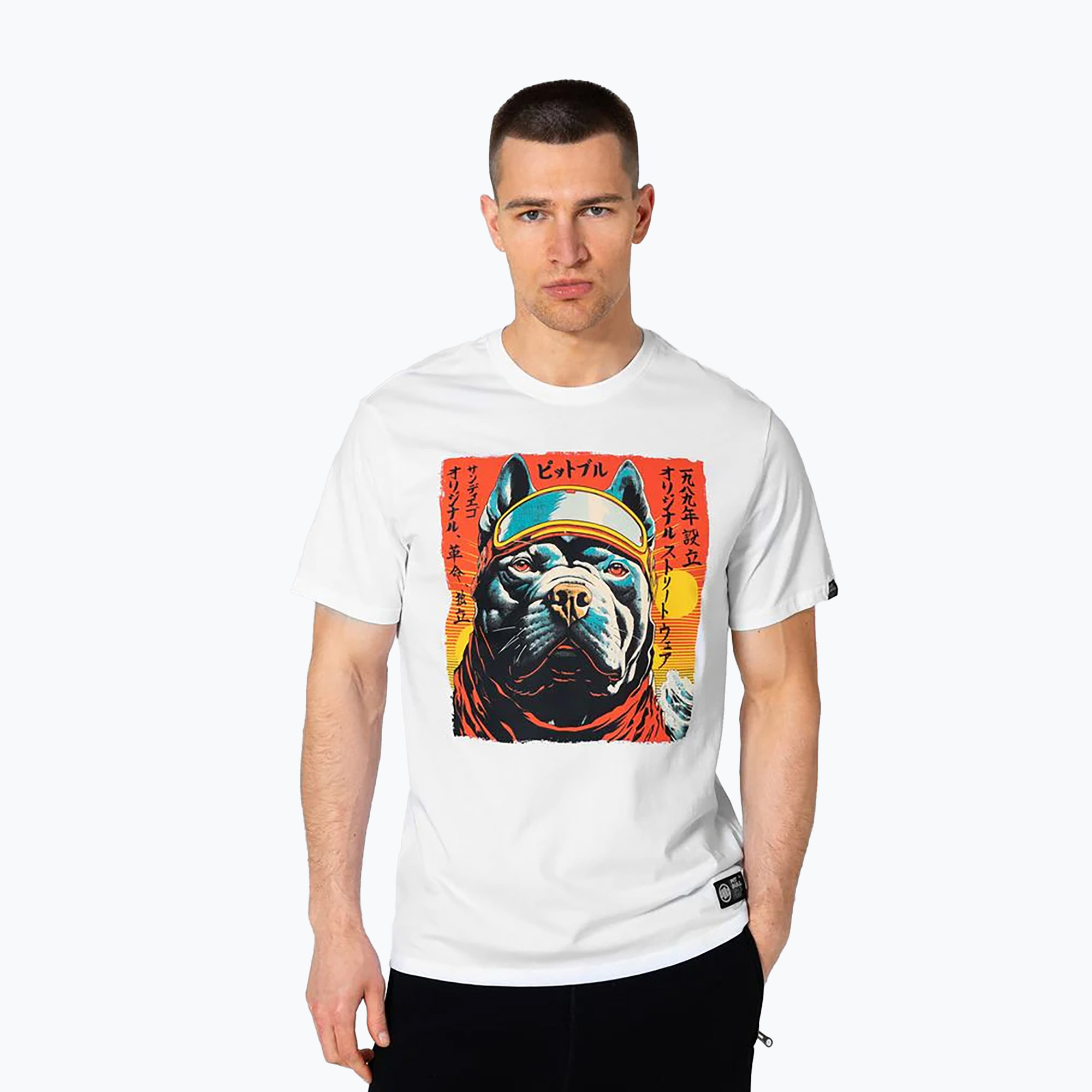 Men's T-shirt Pitbull Fuji white (L)