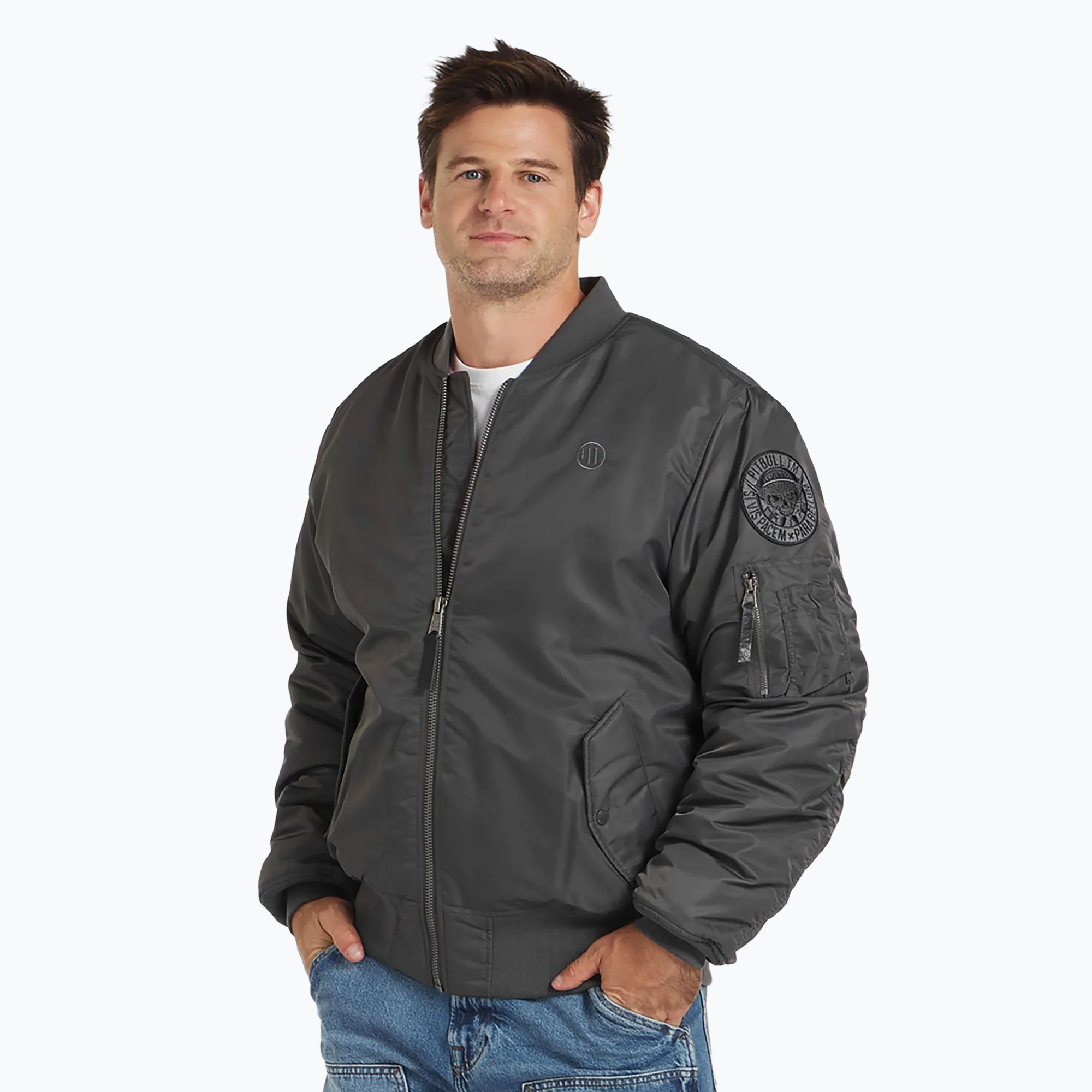 Men's Pitbull West Coast Ma 1 Verano Bomber jacket graphite (S)