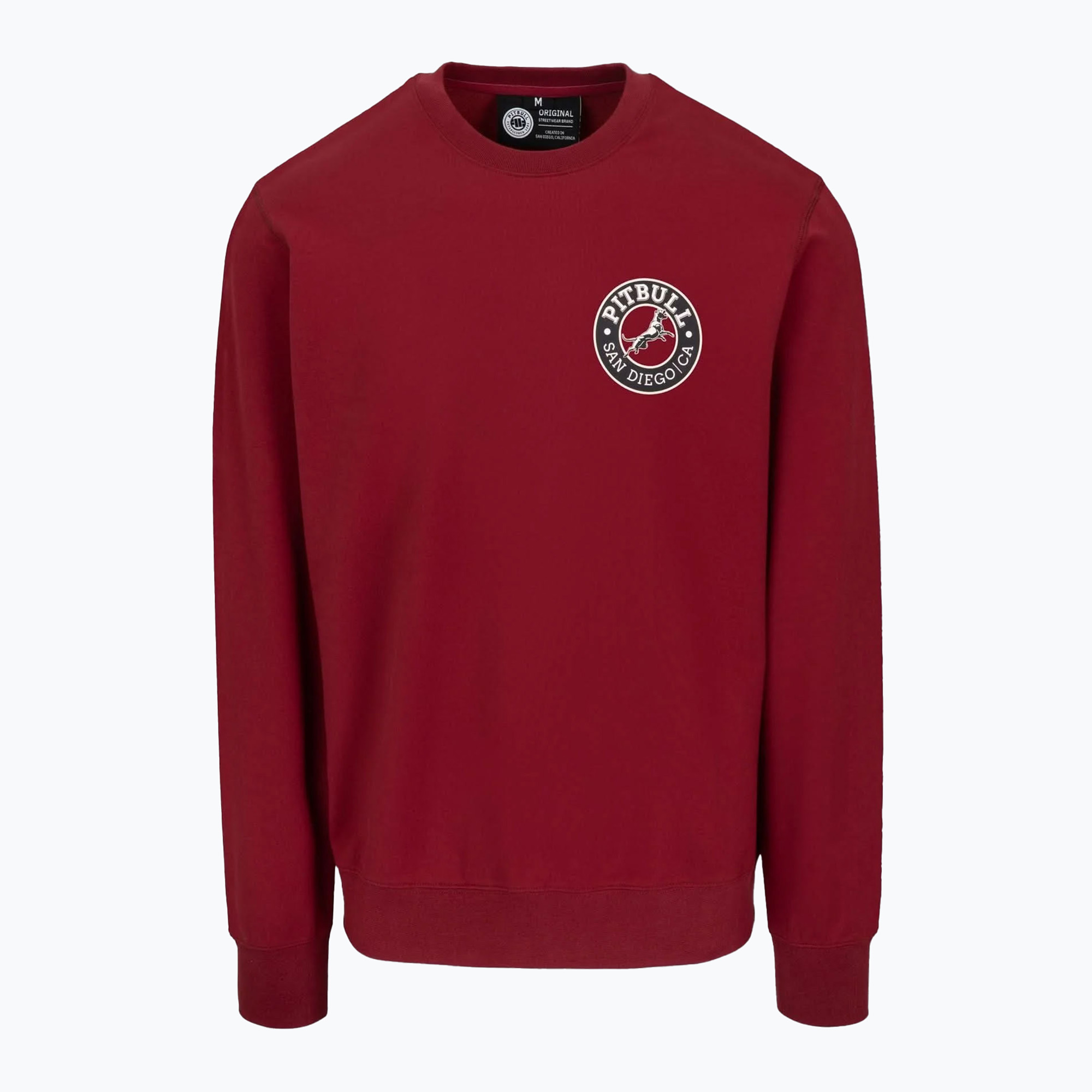 Men's Pitbull San Diego Ca Crewneck Sweatshirt burgundy (XXL)