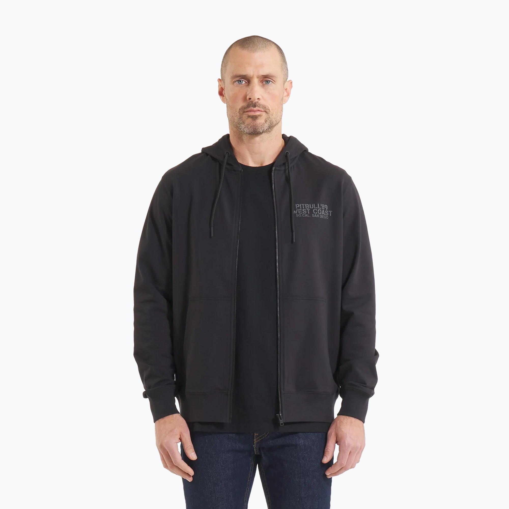 Men's sweatshirt Pitbull Driving Hooded Zip Sweatshirt black (XL)