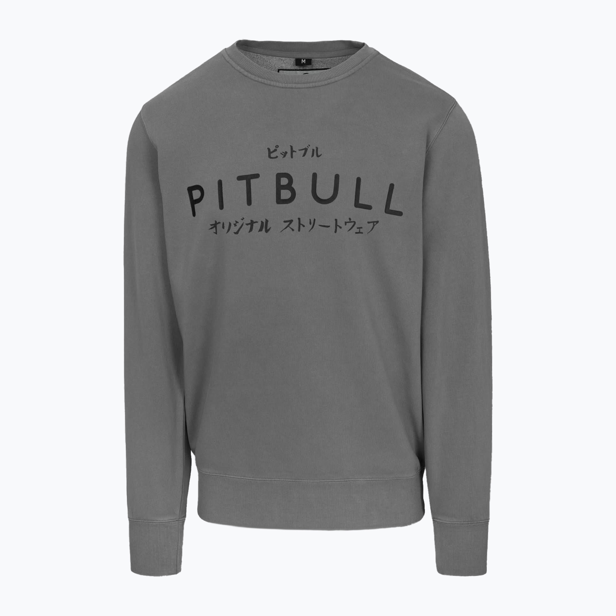 Men's Pitbull Mt Fuji Crewneck Sweatshirt washed grey (S)