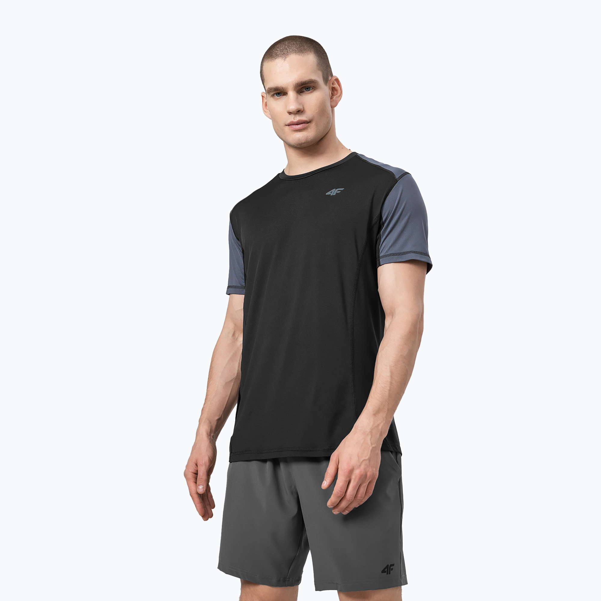 Men's 4F training T-shirt dark grey H4Z22-TSMF010 (S)