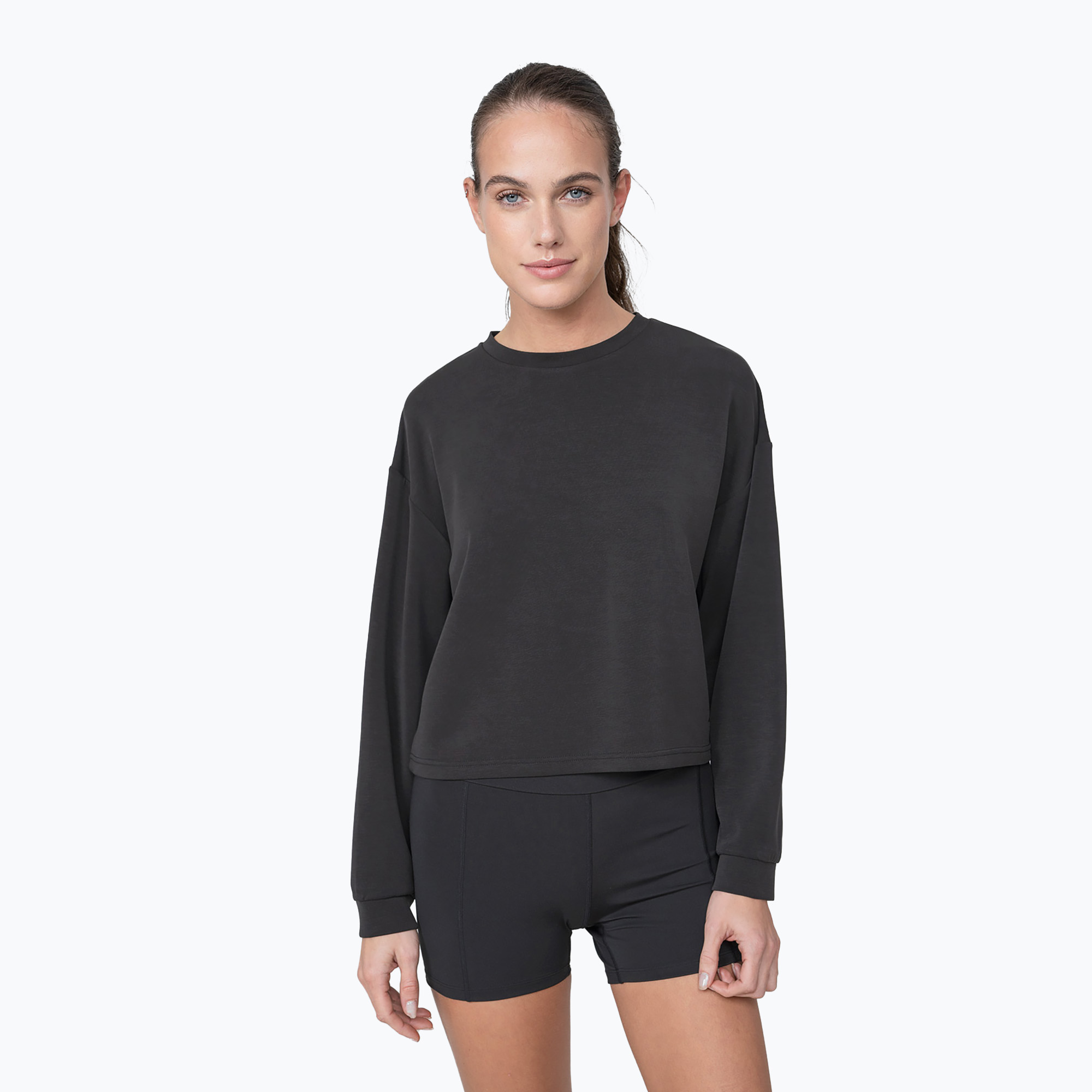 Women's yoga sweatshirt 4F black H4Z22-BLD039 (XS)