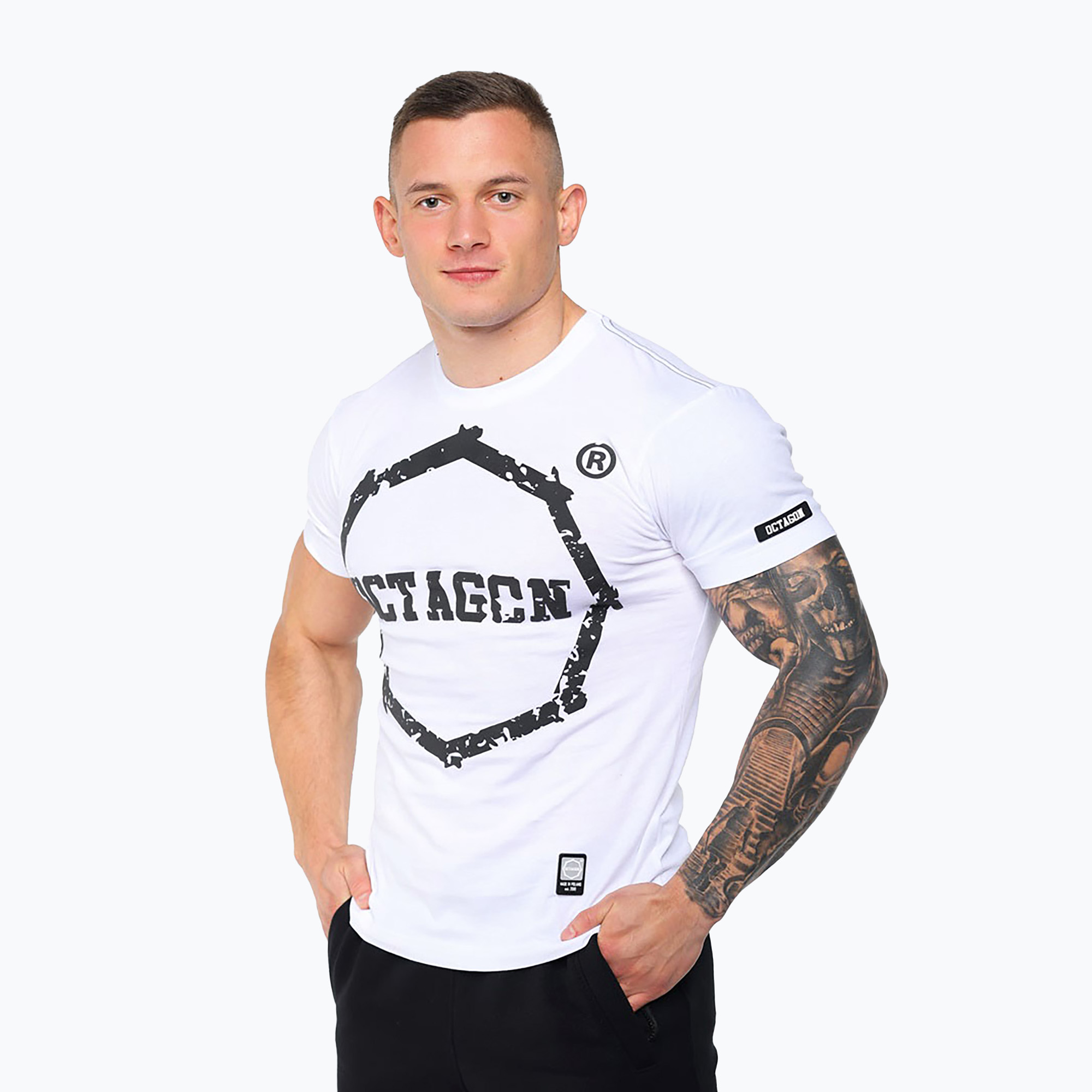 Octagon men's t-shirt Teeth white (S)
