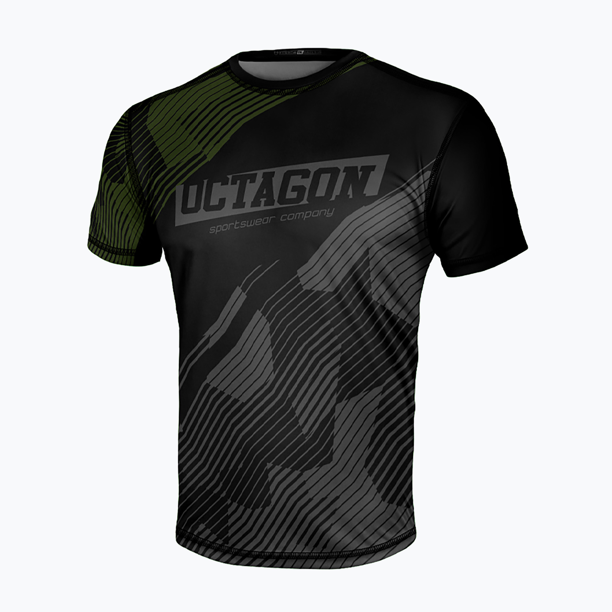 Men's Octagon Sport Broken Line T-shirt black (XXL)