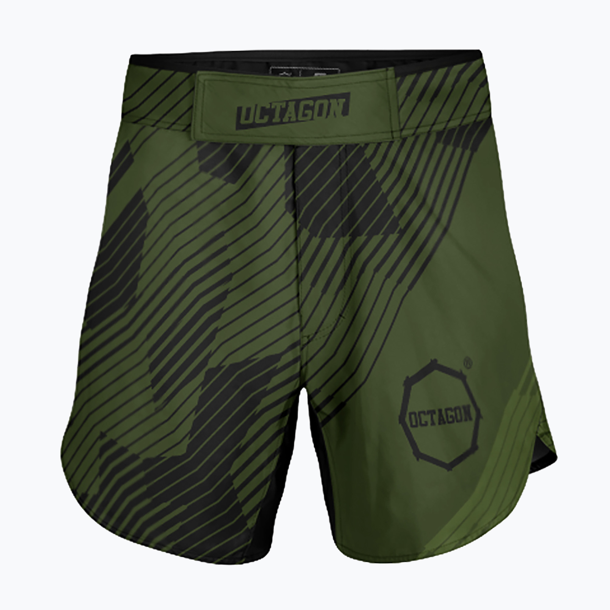 Octagon Broken Line MMA men's training shorts olive (S)