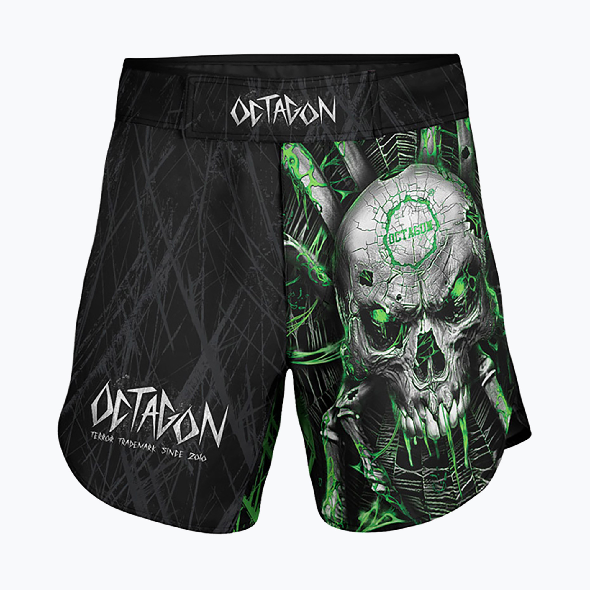 Octagon Spiderskull men's MMA training shorts black/multicolor (S)