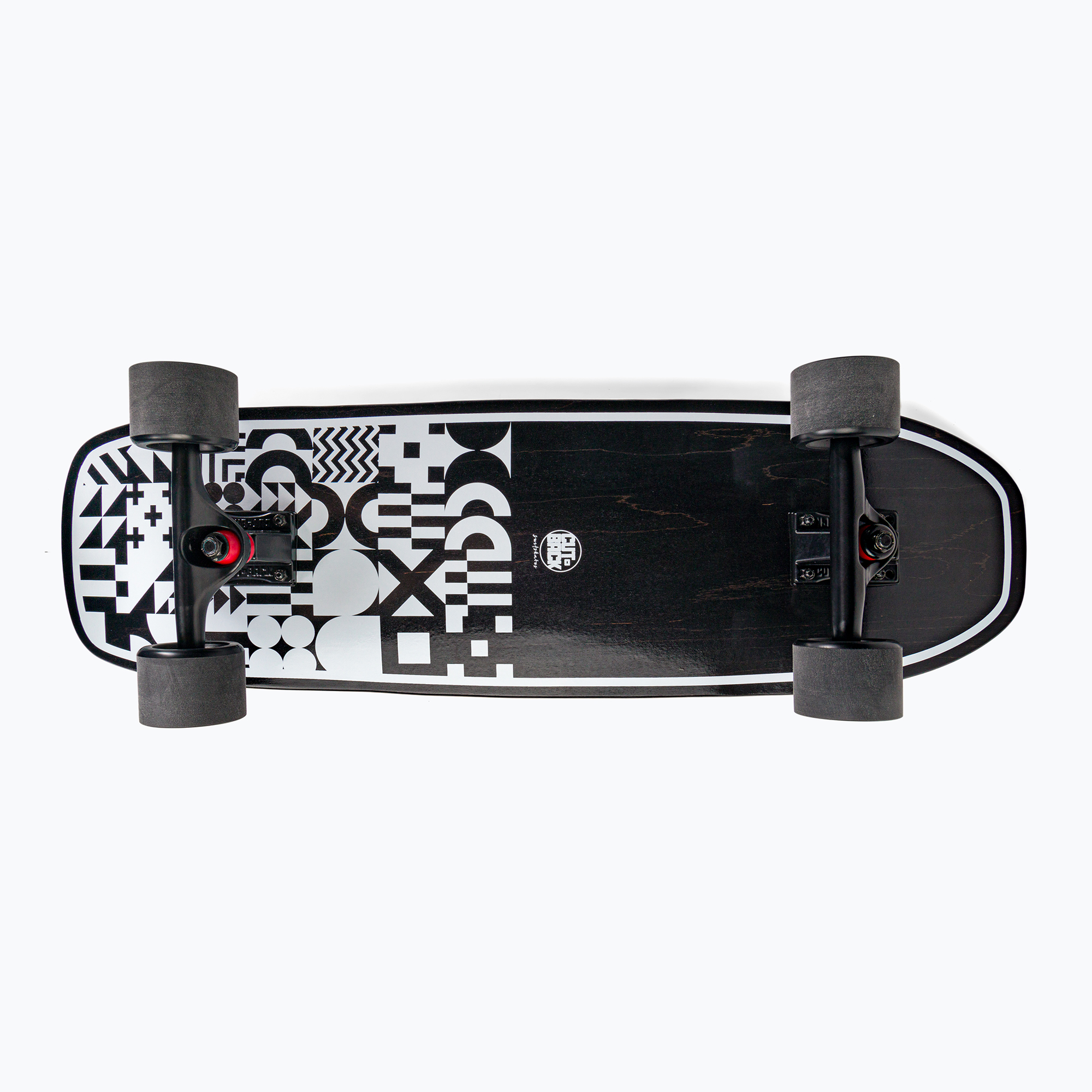 Surfskate Cutback B&W 32" black and white skateboard CUT-SUR-B&W