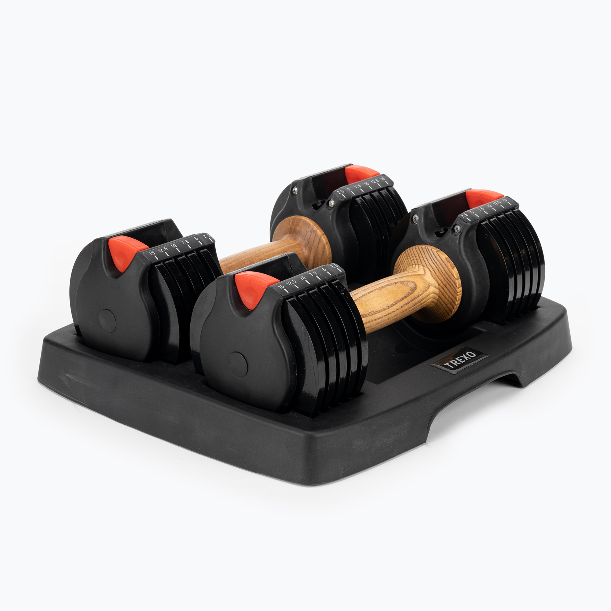 TREXO ADS15 adjustable dumbbell/ barbell black
