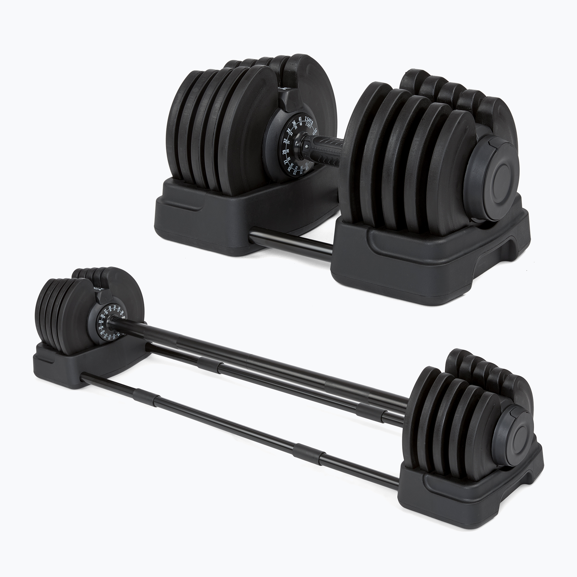 Dumbbell/ barbell 2-in-1 TREXO TRX-ABD40 1-40 kg black/orange