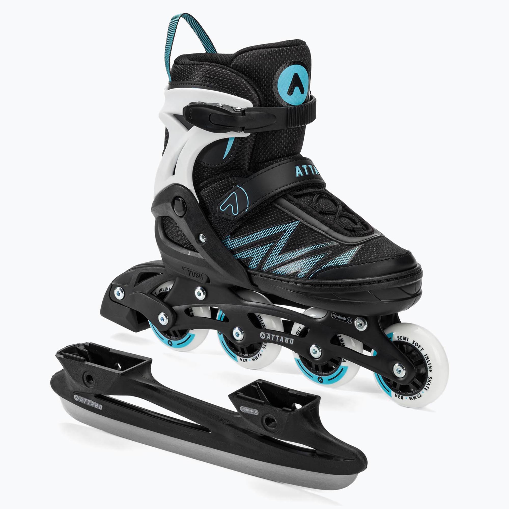 ATTABO 2-in-1 Kylo blue children's inline skates (L (38-41))