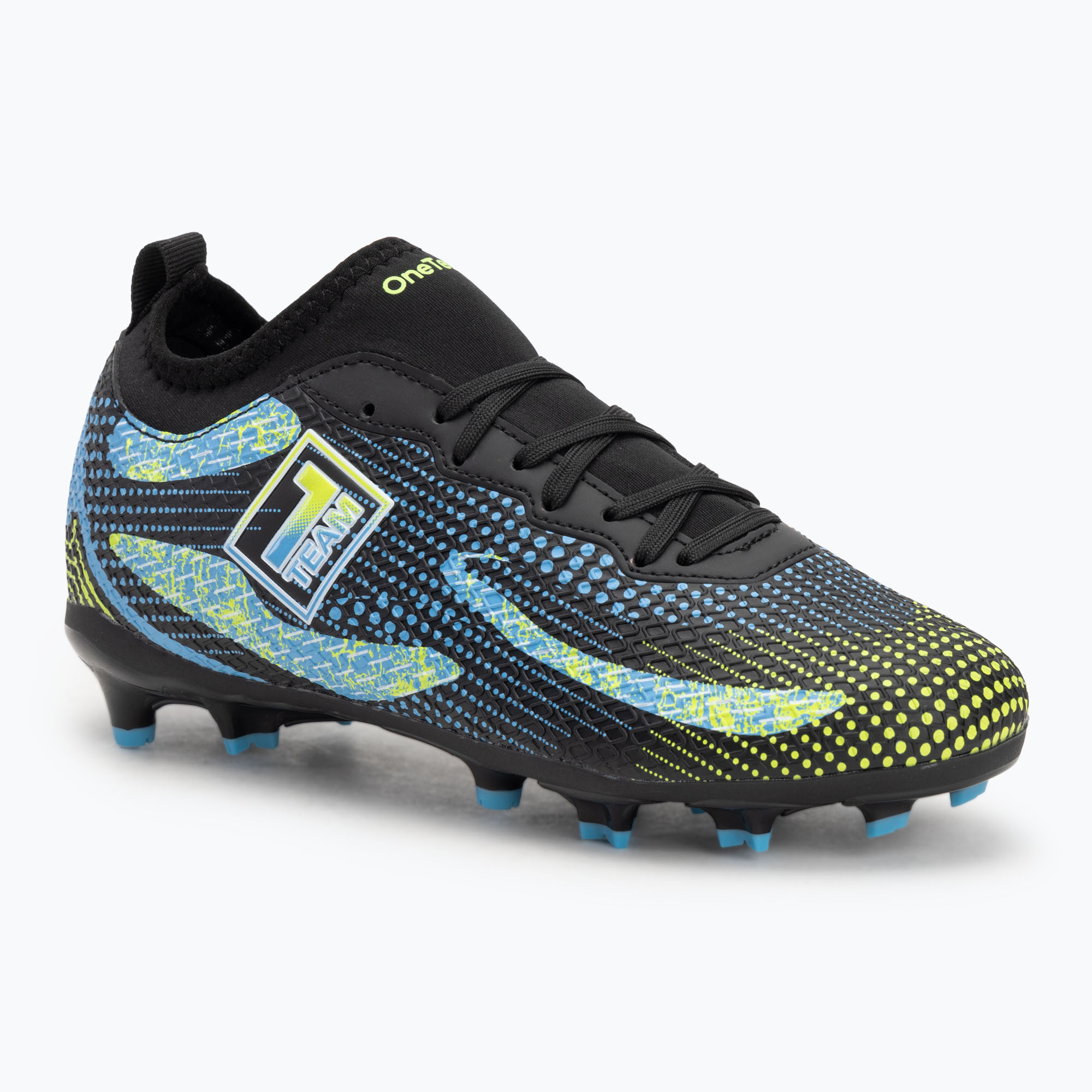 Children's football boots OneTeam Robero Teen FG/AG black/blue (36)