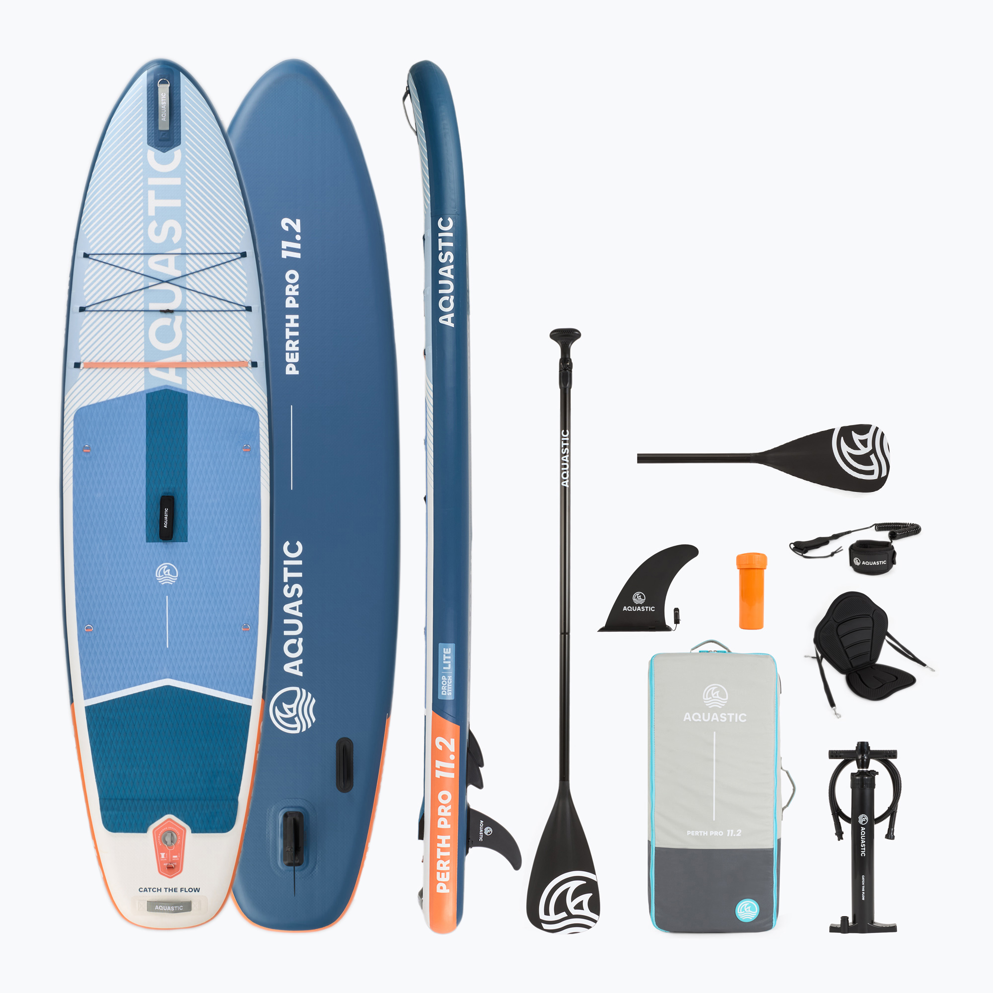 SUP board AQUASTIC Perth Pro 11'2" allround white (340 cm)
