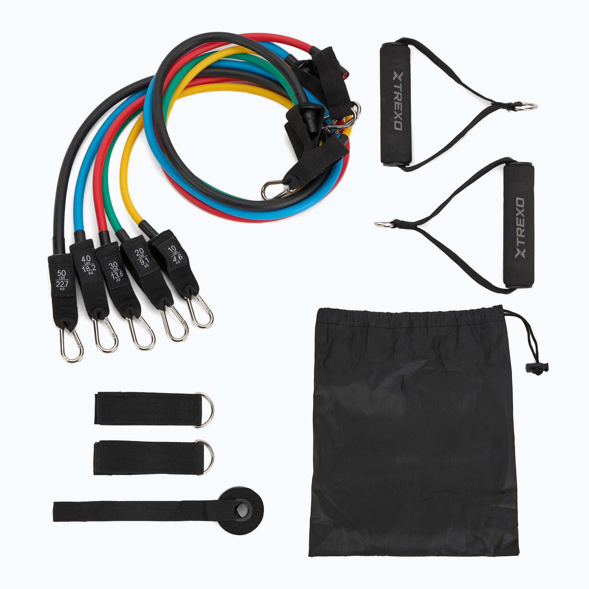 TREXO rubber expander set TXO-B4Z055-ALL multicoloured