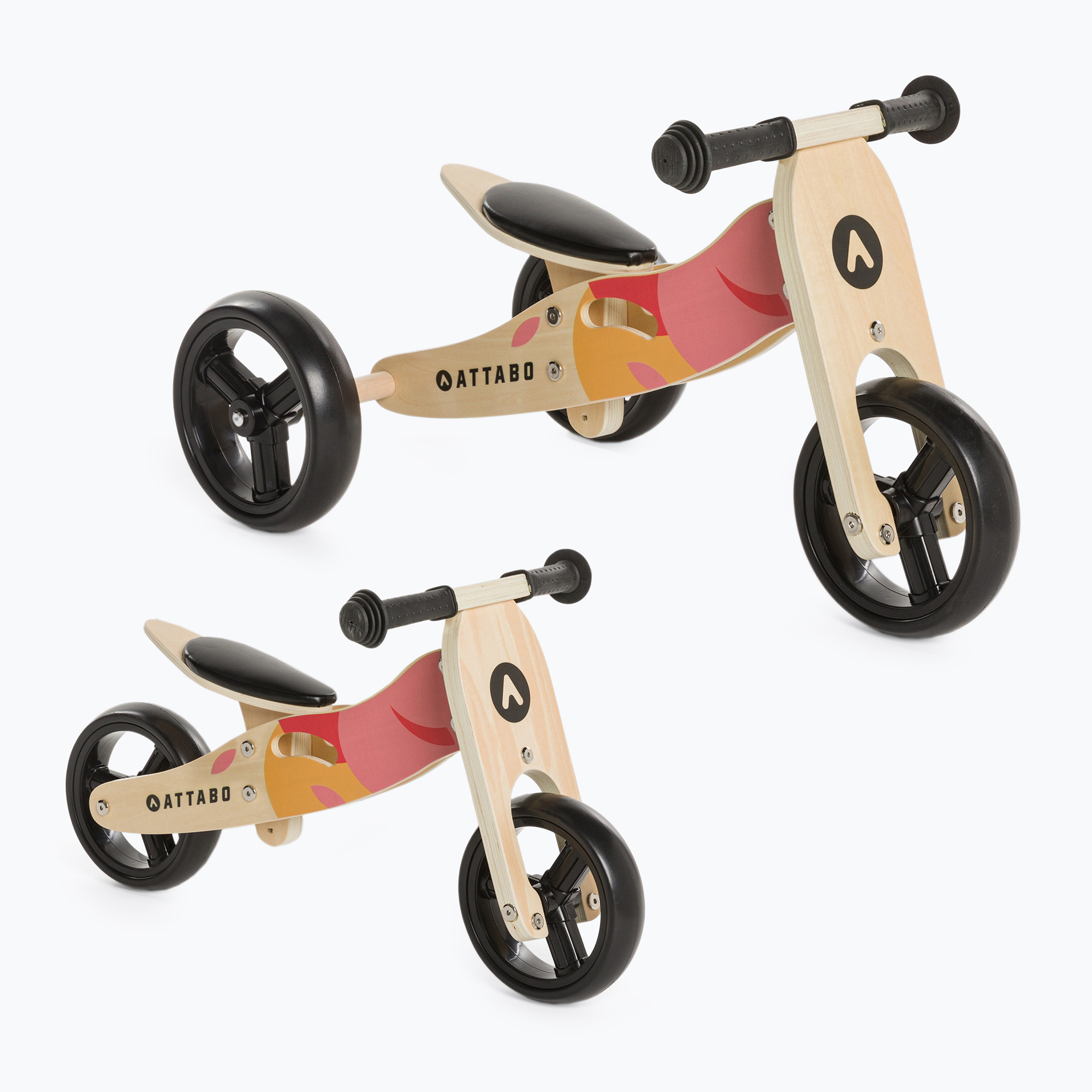 ATTABO Ride 2in1 cross-country bicycle 7" pink (7")
