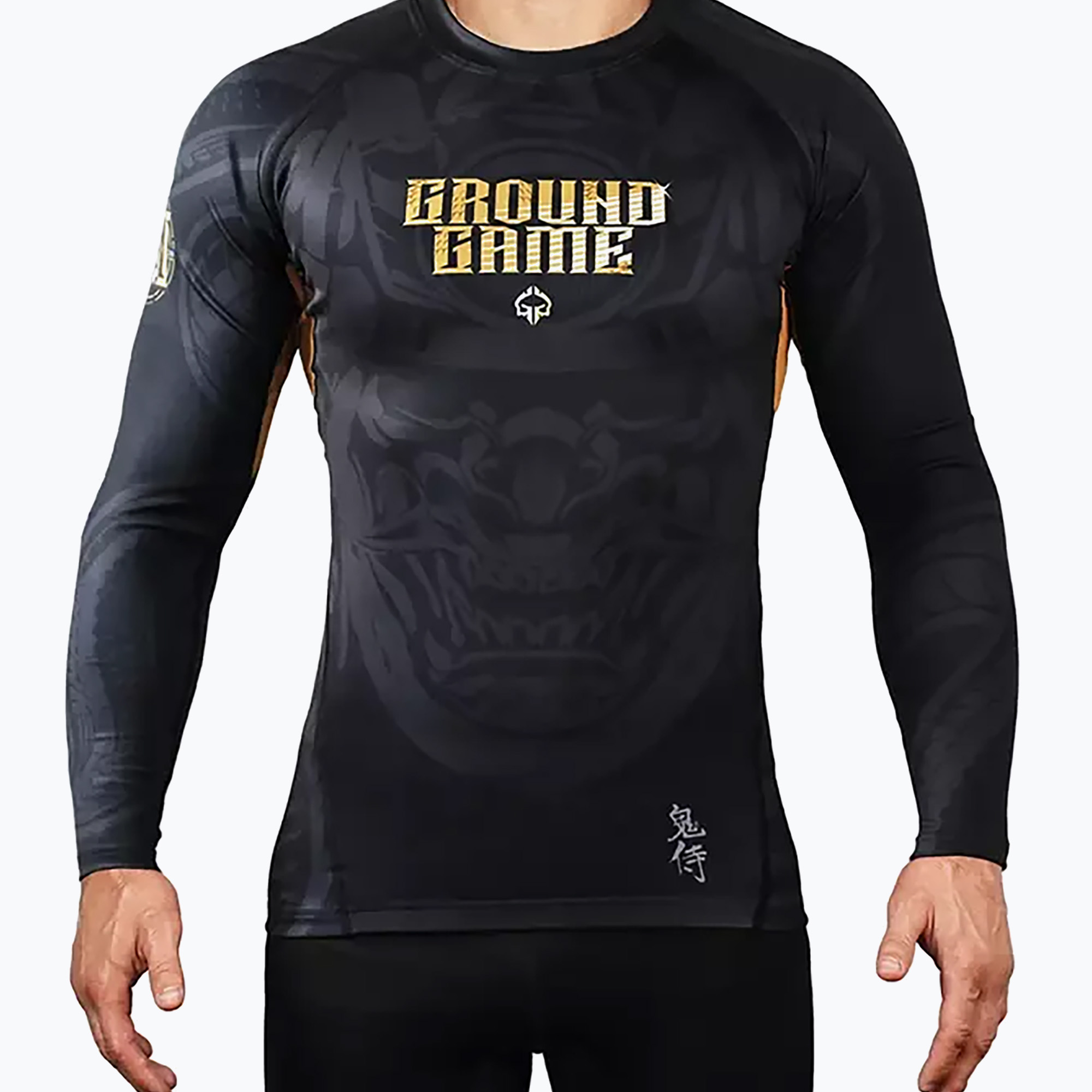 Ground Game Oni Samurai Rashguard black 22RASHLSSAM3 (M)