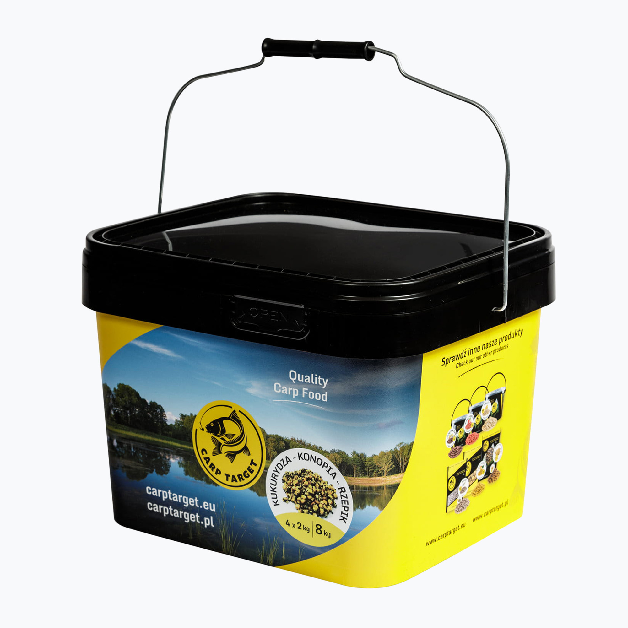 Carp Target grain mix Maize-Congo-Rubber 33% + Bucket 10 l (8 kg)