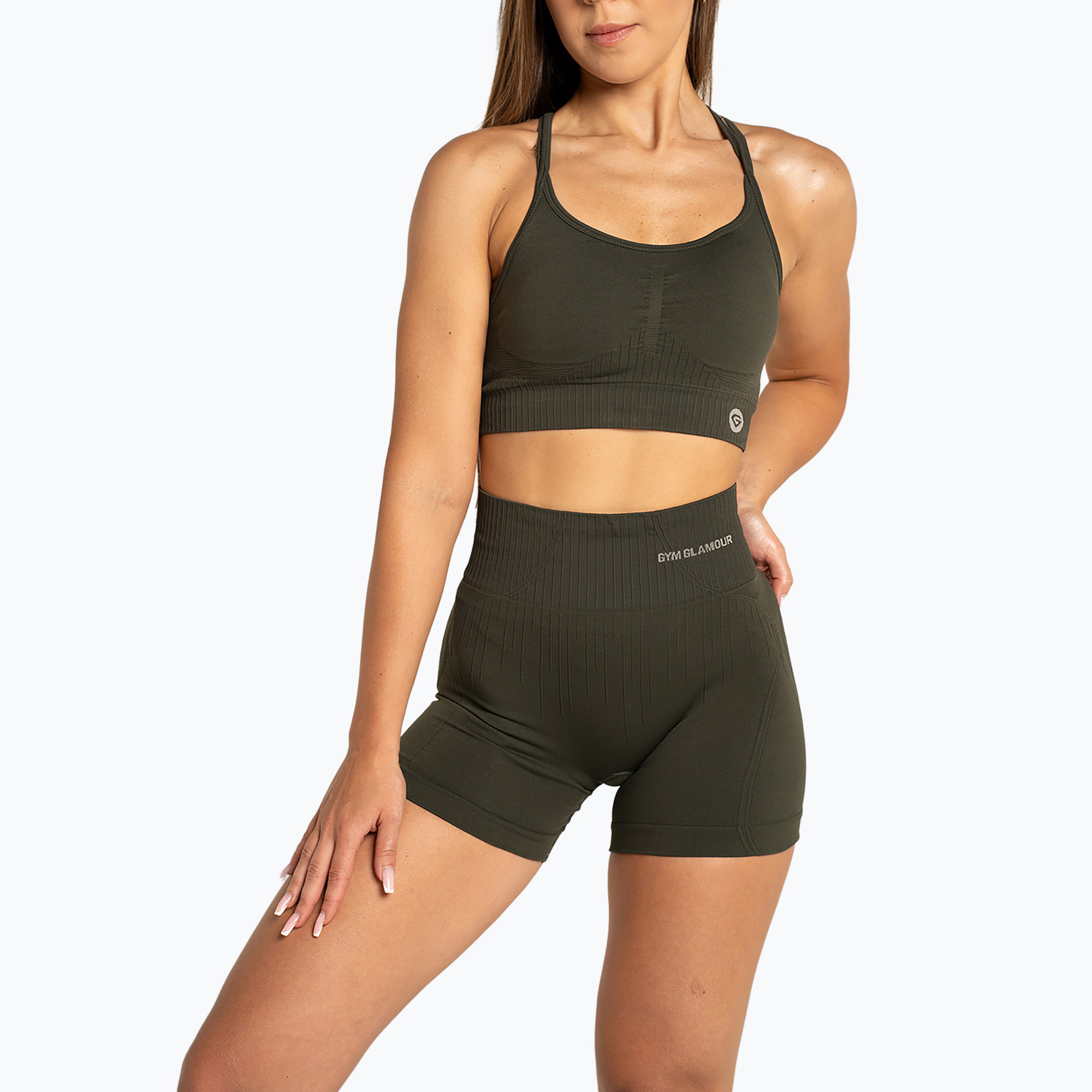 Women's training shorts Gym Glamour Push Up 2.0 soldier (XS)