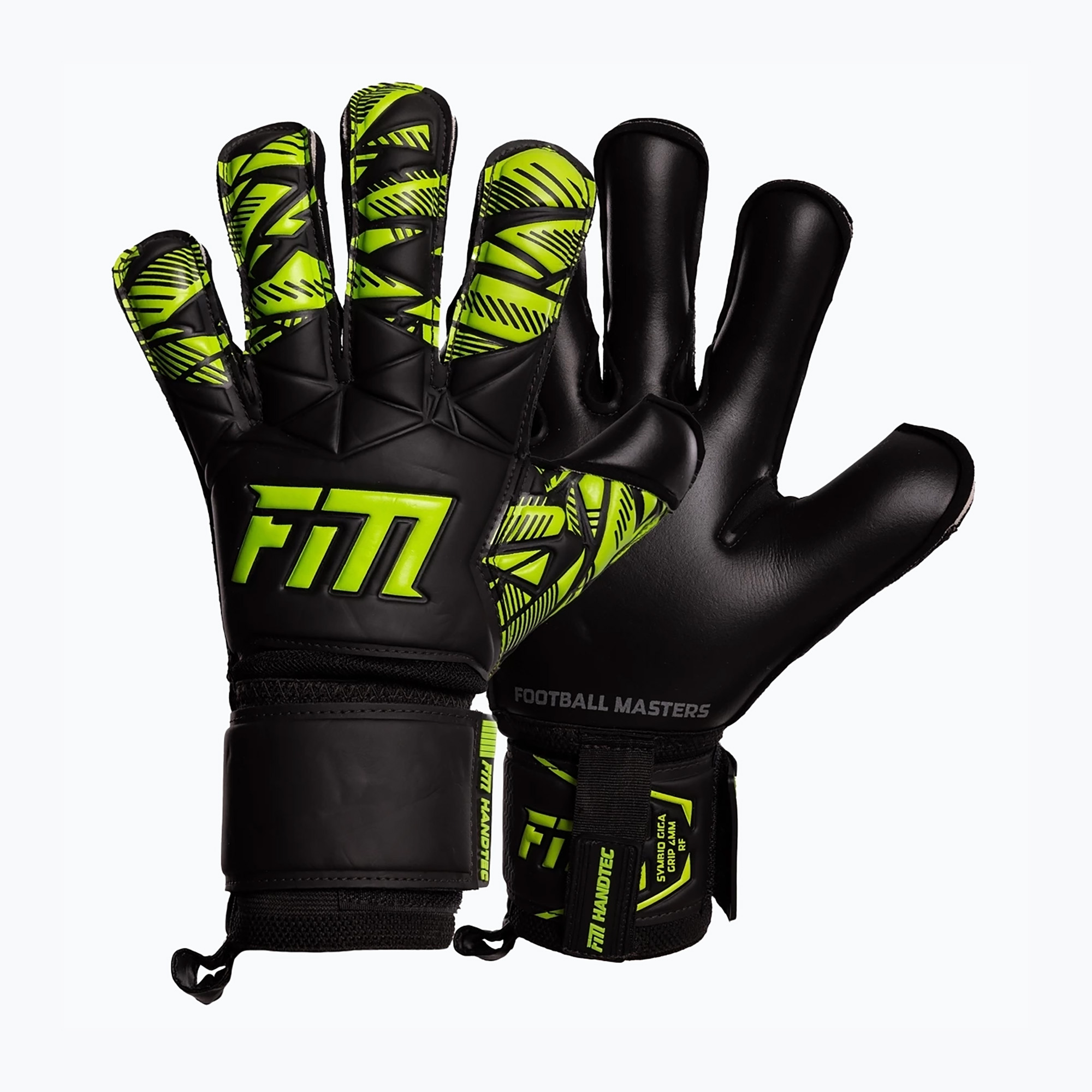 Football Masters Invictus X RF goalkeeper gloves green (8)