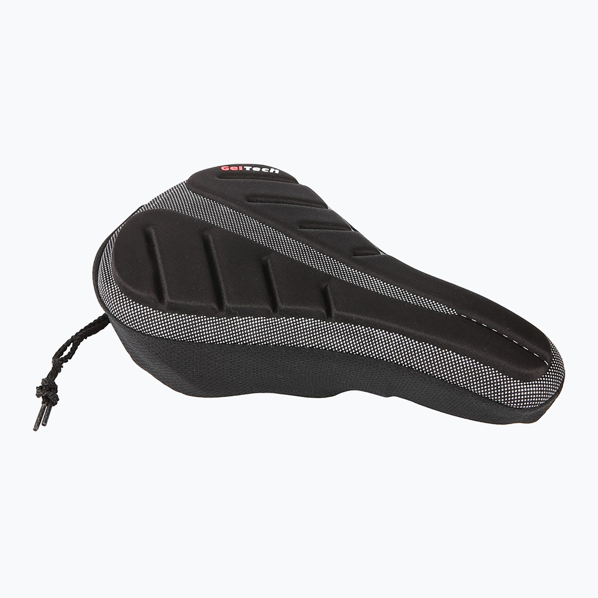 ACCENT Cover Plus bicycle saddle gel cover black/silver (290 mm / 180 mm)