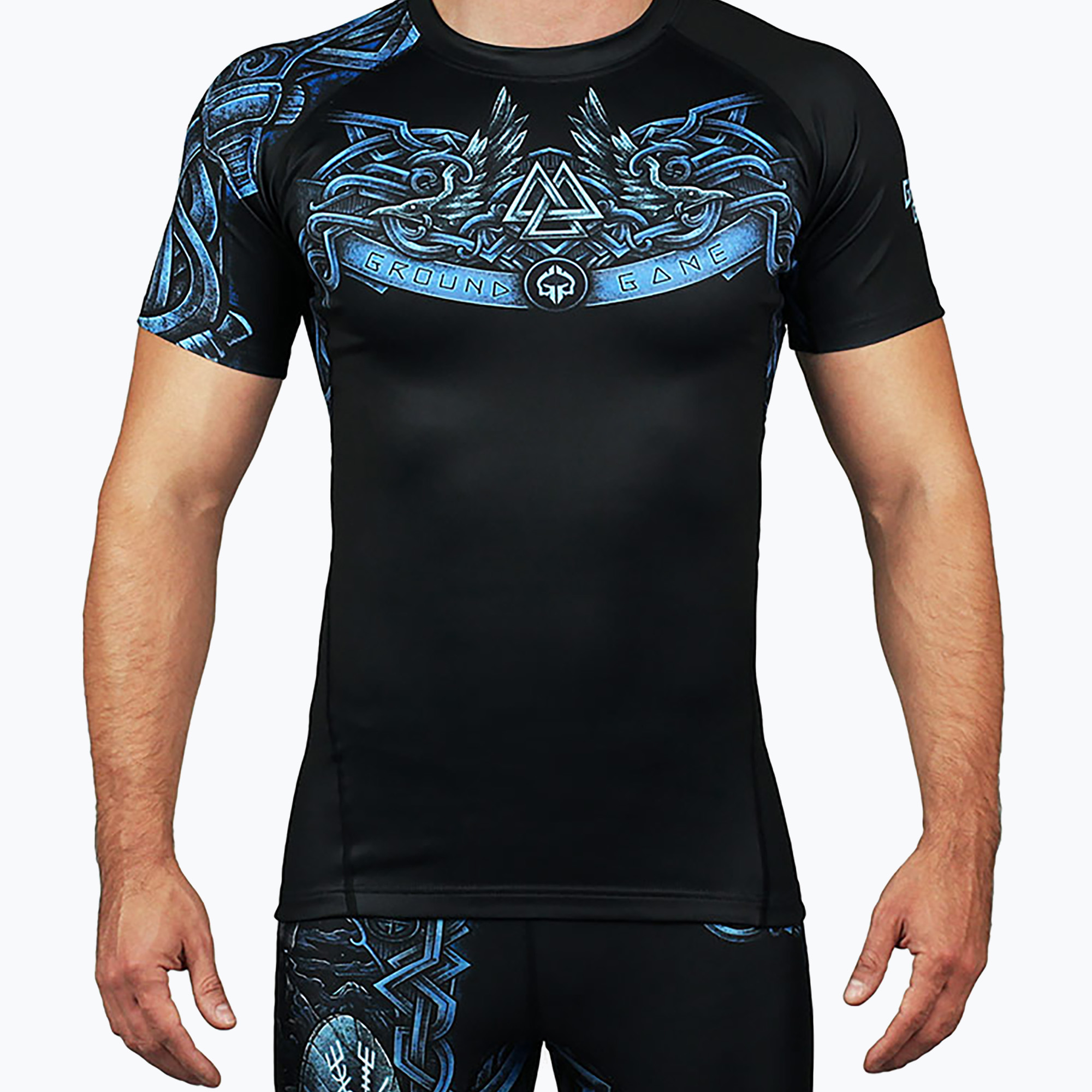 Men's Ground Game Viking Rashguard black-blue 21RASHVIK (XXL)