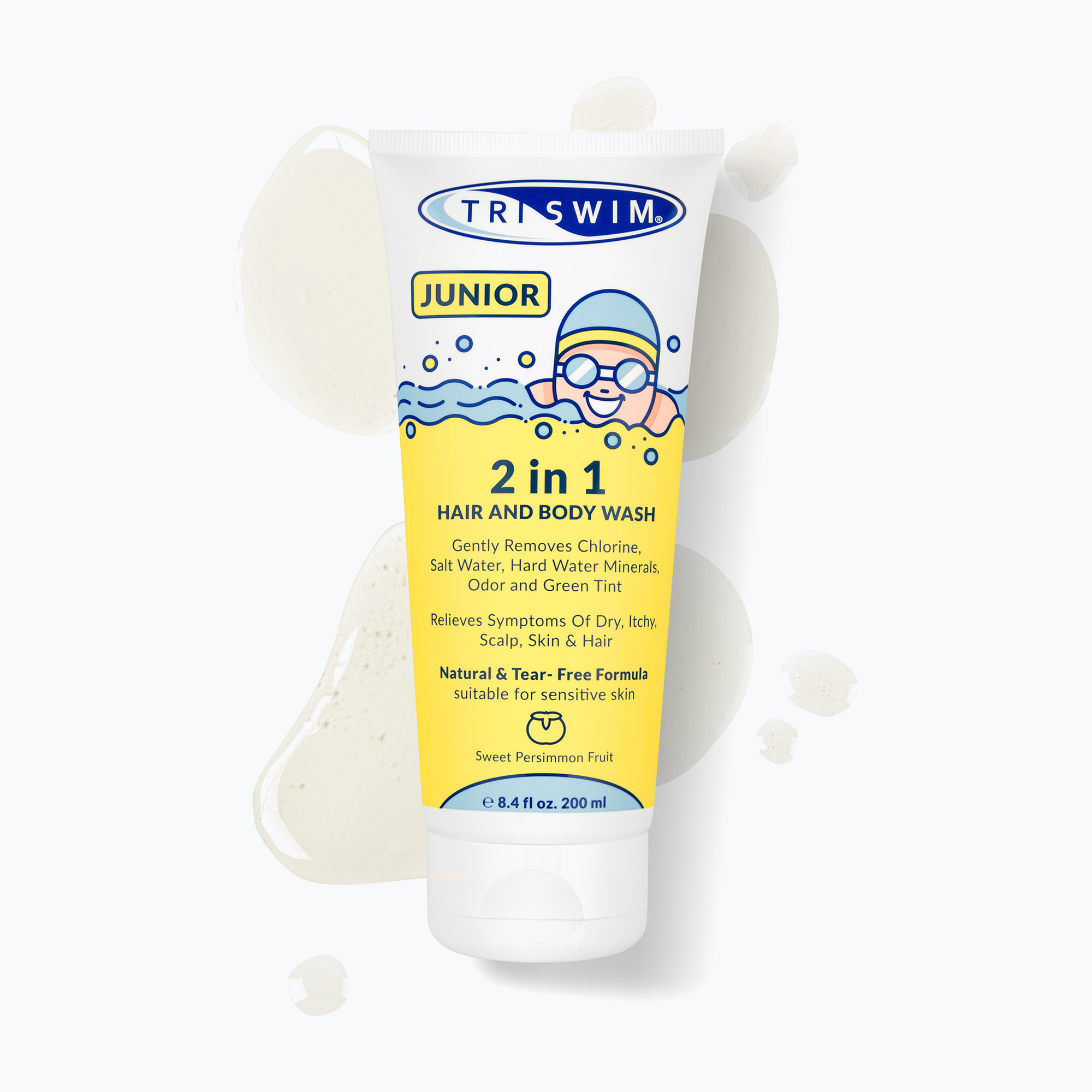 TRISWIM children's 2-in-1 body and hair gel kaki fruit (200 ml)