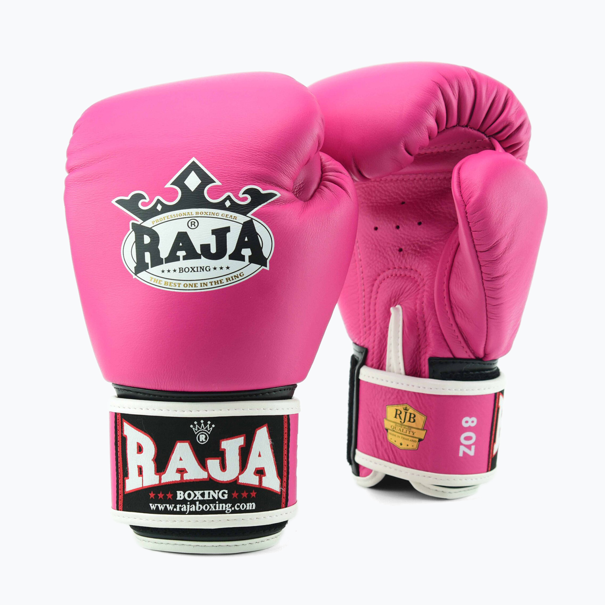 Boxing gloves RAJA BOXING Single Standard Genuine Leather pink (10 oz)