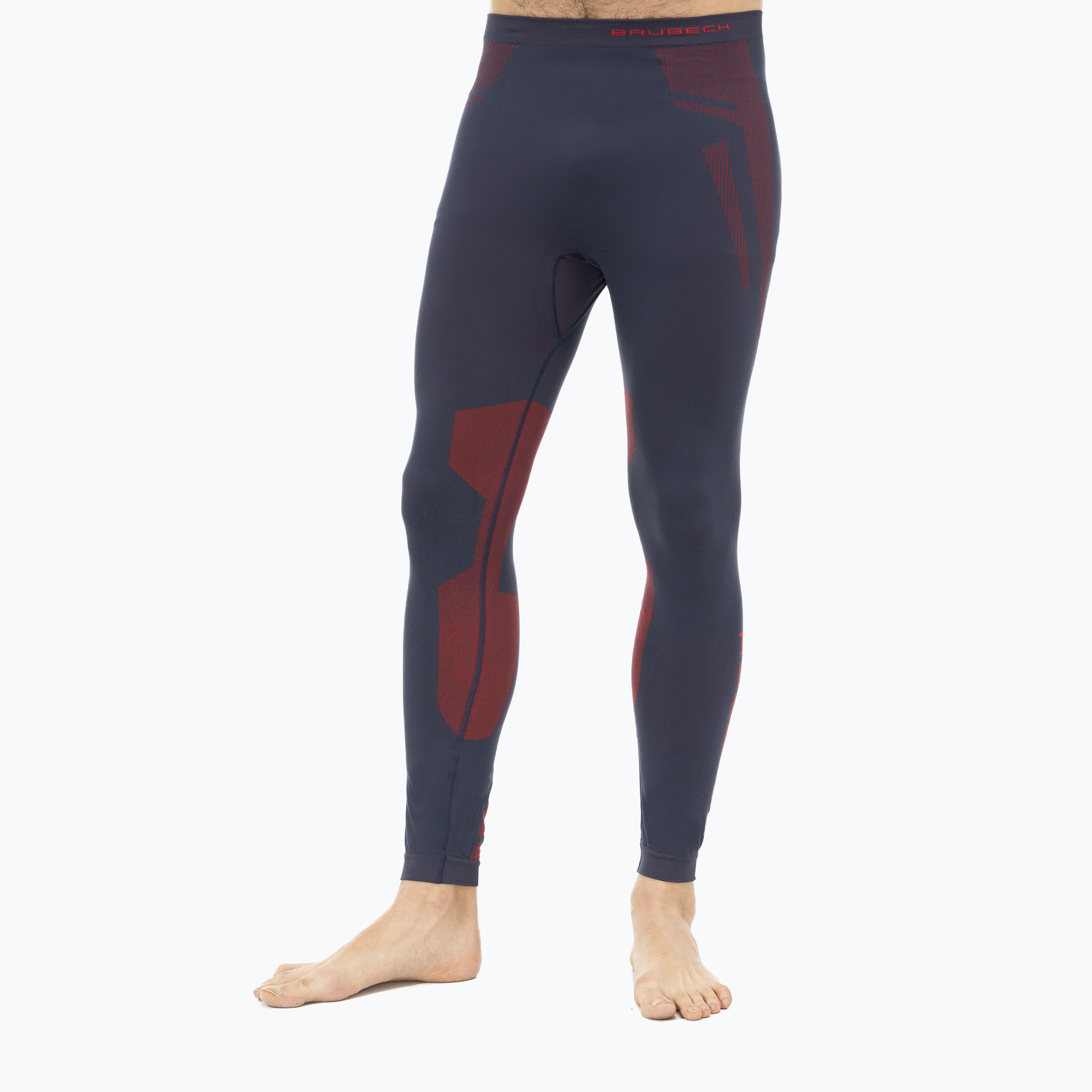 Men's thermal pants Brubeck LE13270 Dry dark blue/red (M)