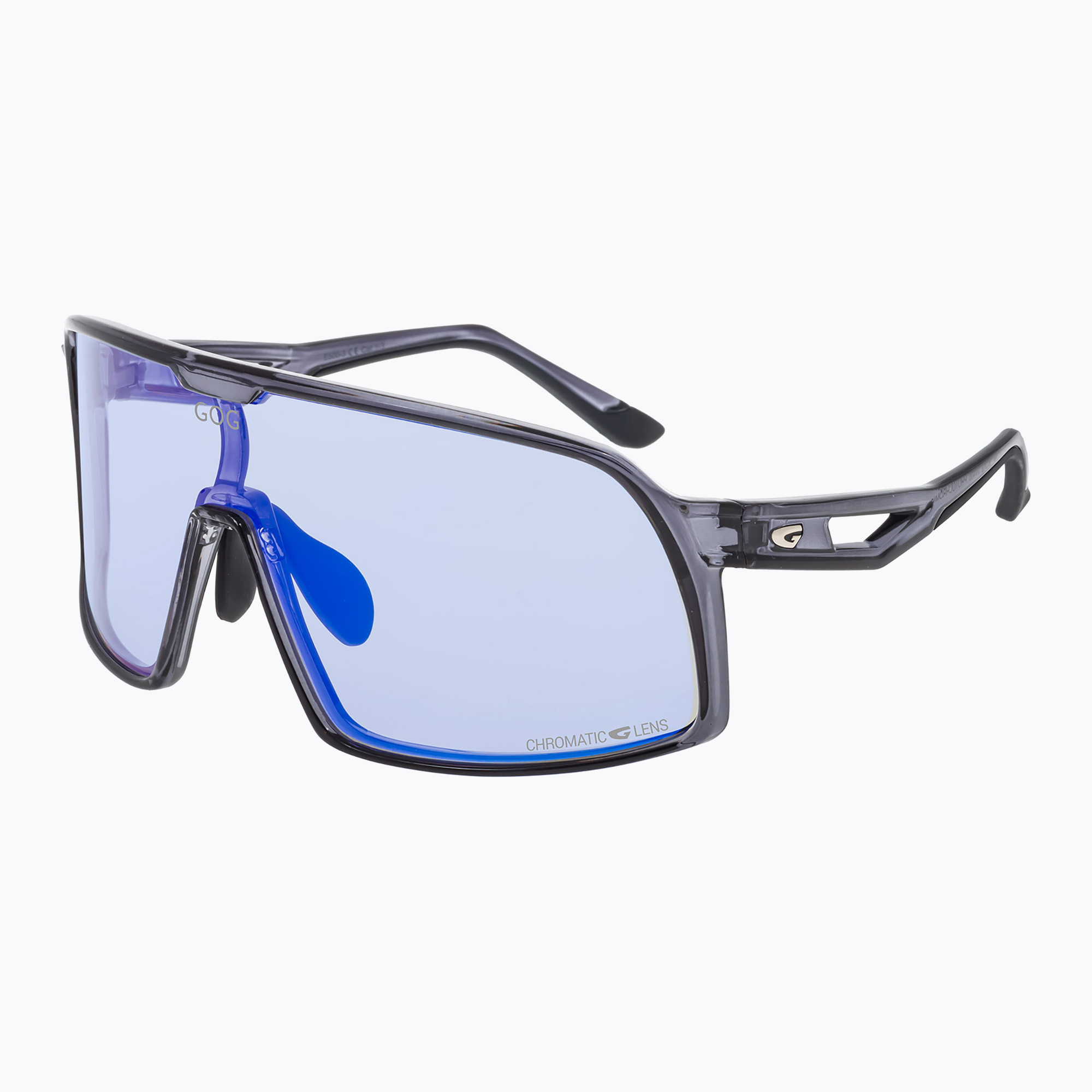 GOG Hyperion cristal grey/black/polychromatic blue sunglasses