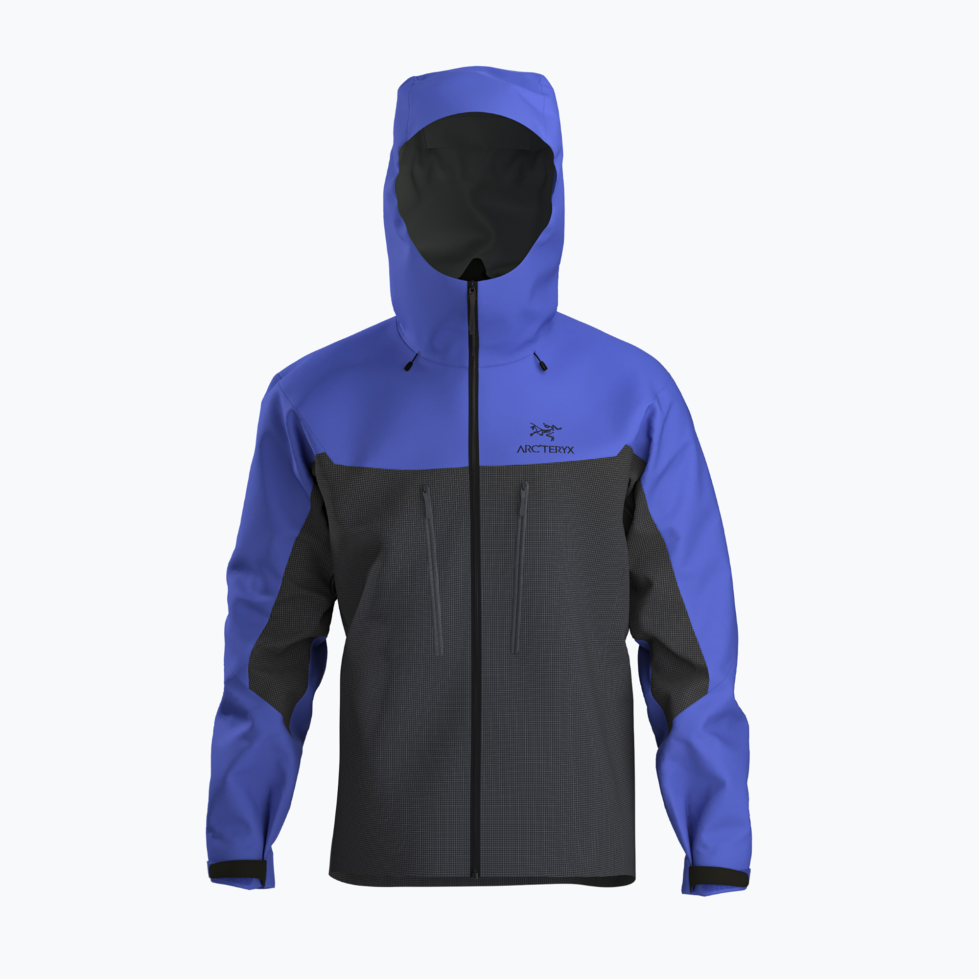 Men's Arc'teryx Alpha electra / black sapphire rain jacket