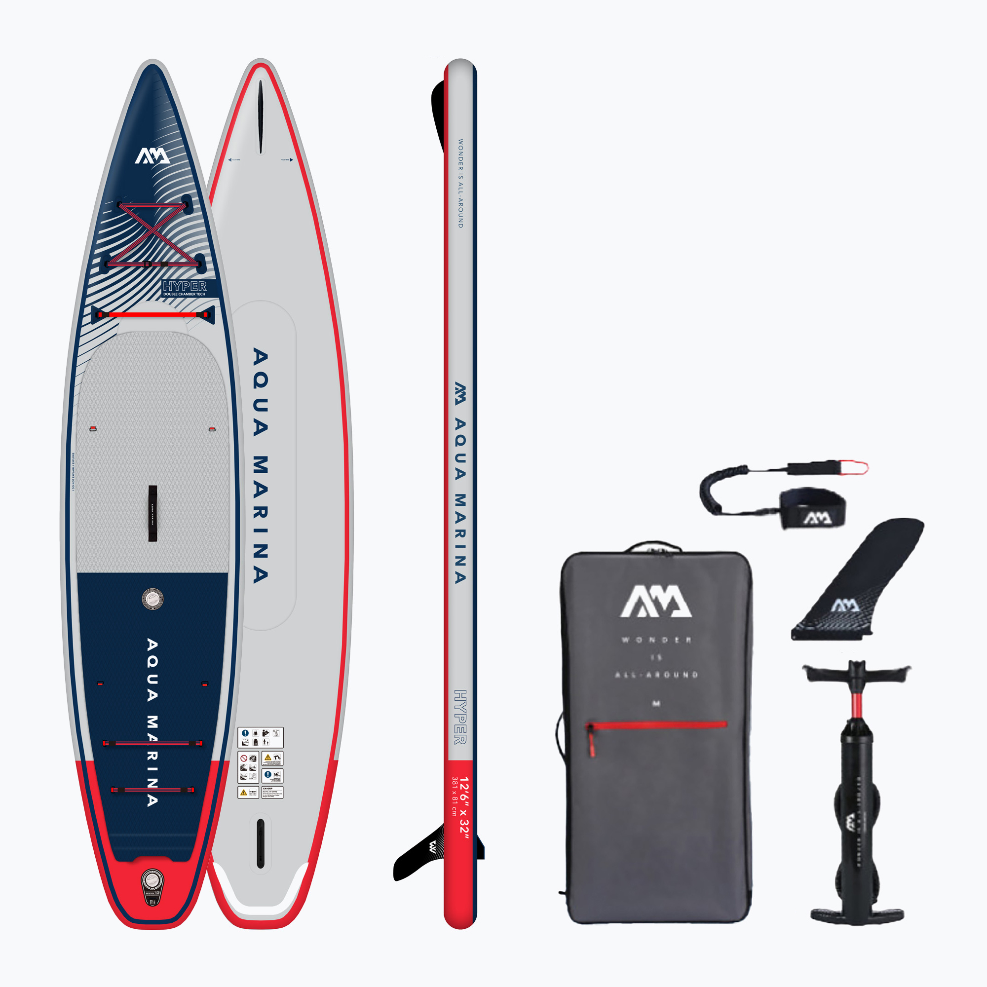 Aqua Marina Hyper 12'6" SUP board grey BT-23HY02