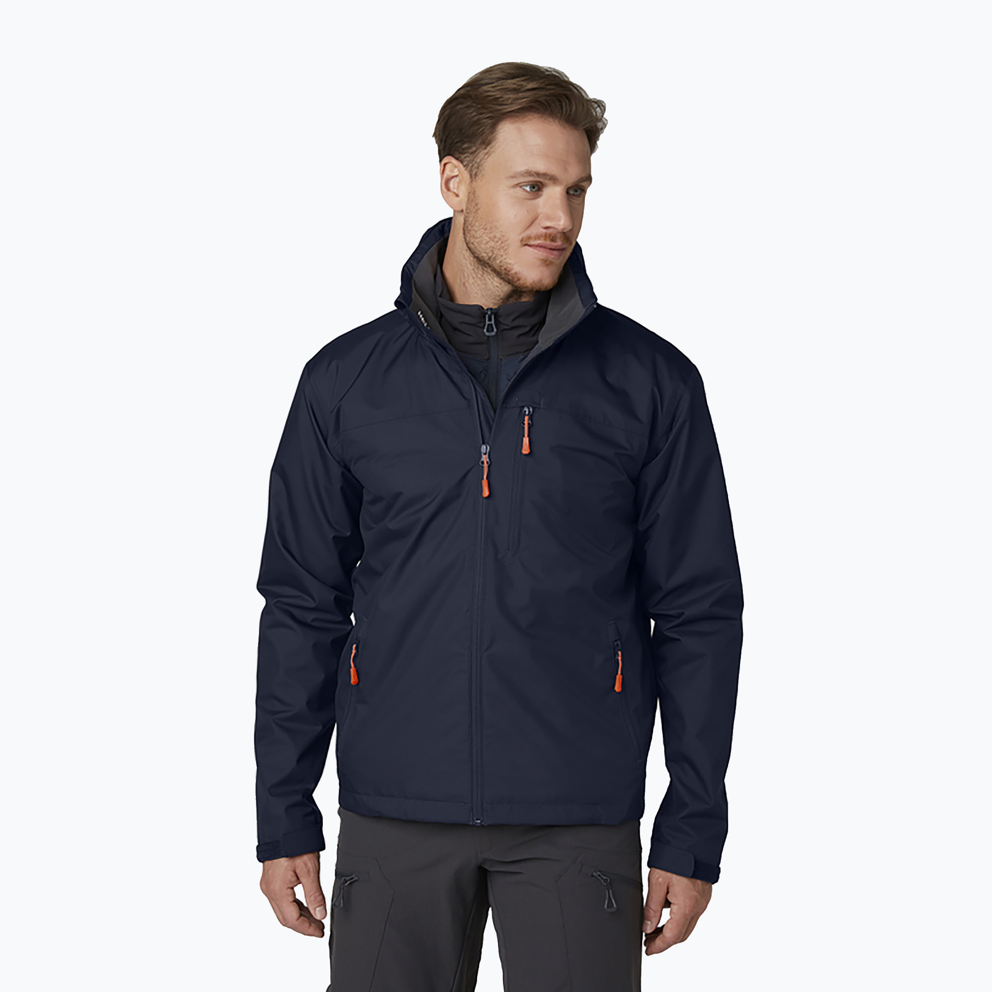 Men's Helly Hansen Crew Hooded jacket navy blue 33875_597 (S)