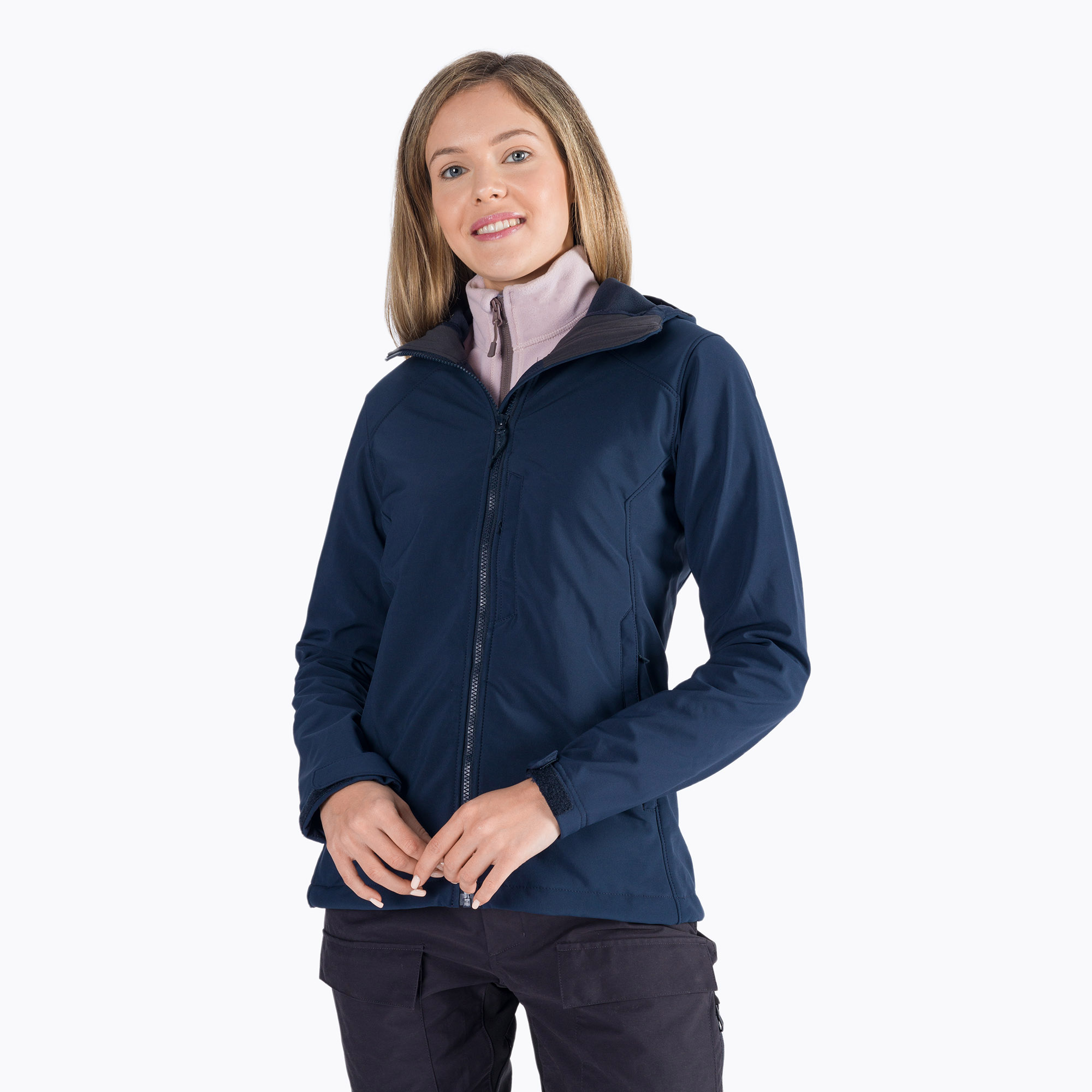 Helly Hansen women's softshell jacket Paramount Hood navy blue 62988_597 (XL)