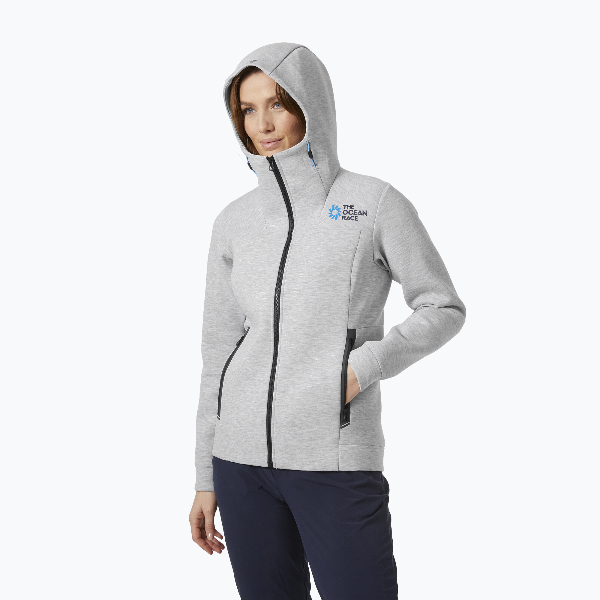 Women's sailing jacket Helly Hansen The Ocean Race Hoodie grey/melange (S)