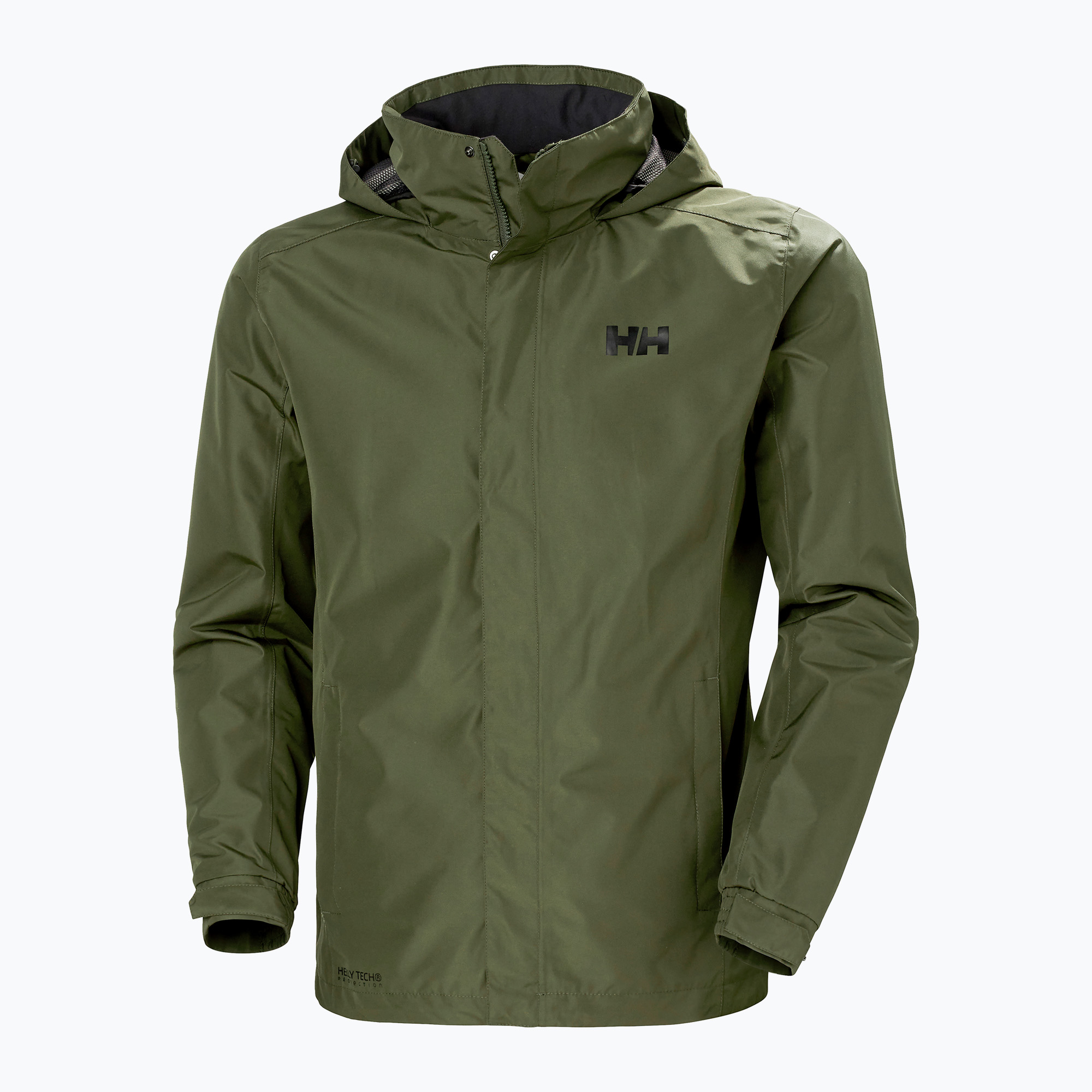 Helly Hansen men's Dubliner utility green rain jacket (M)