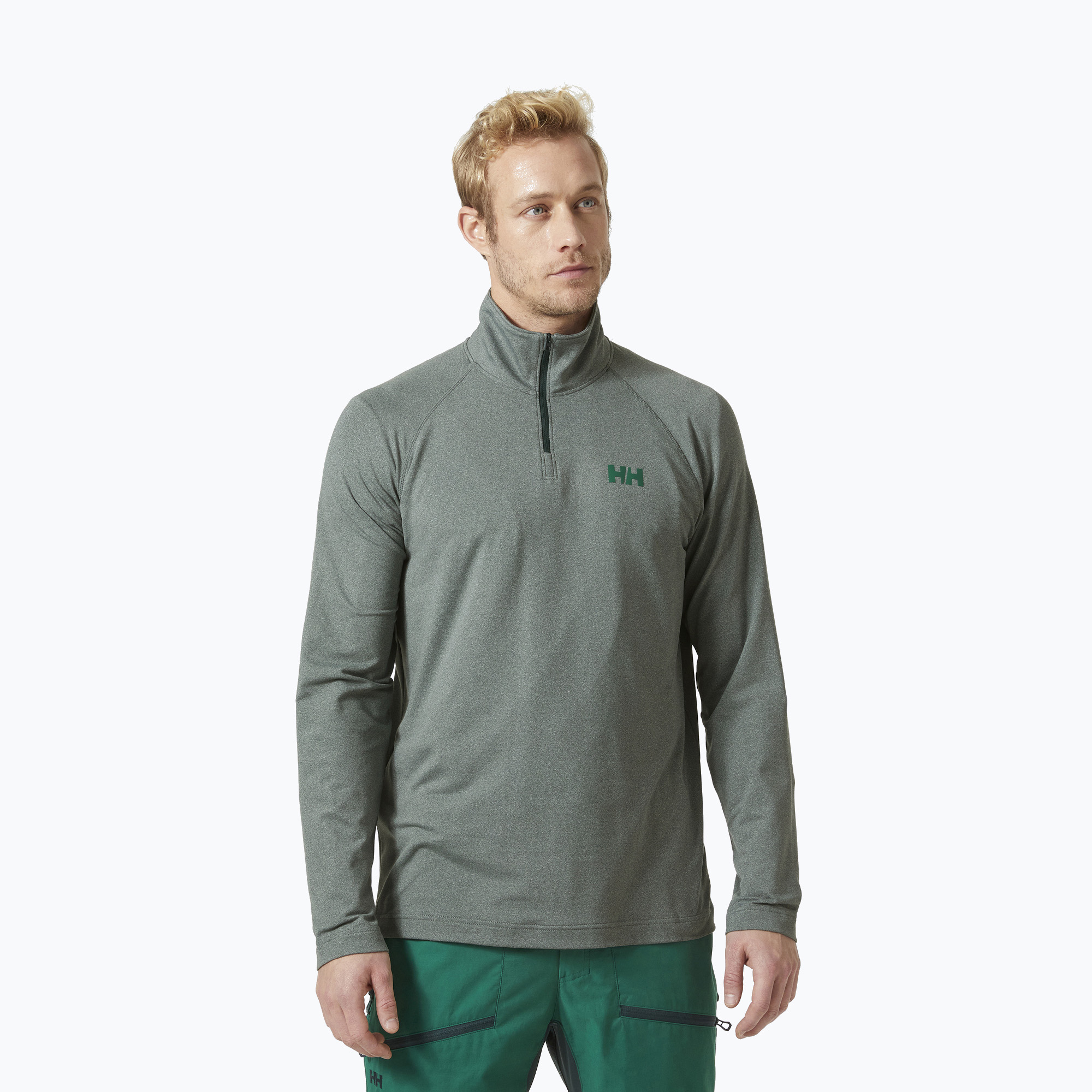 Helly Hansen men's trekking sweatshirt Verglas 1/2 Zip green 62947_495 (S)