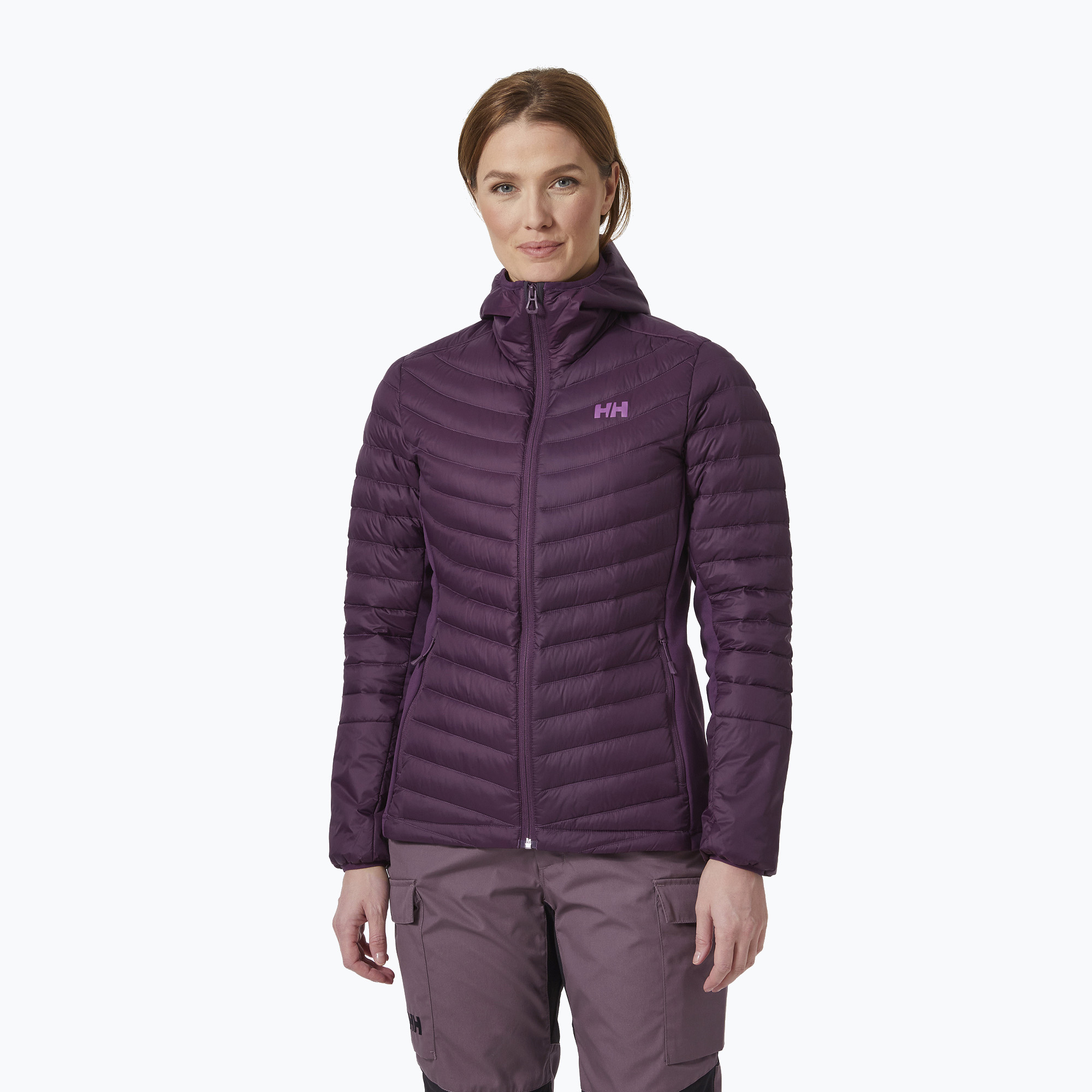Helly Hansen women's down jacket Verglas Hood Down Hybrid Insulator purple 63026_670 (S)