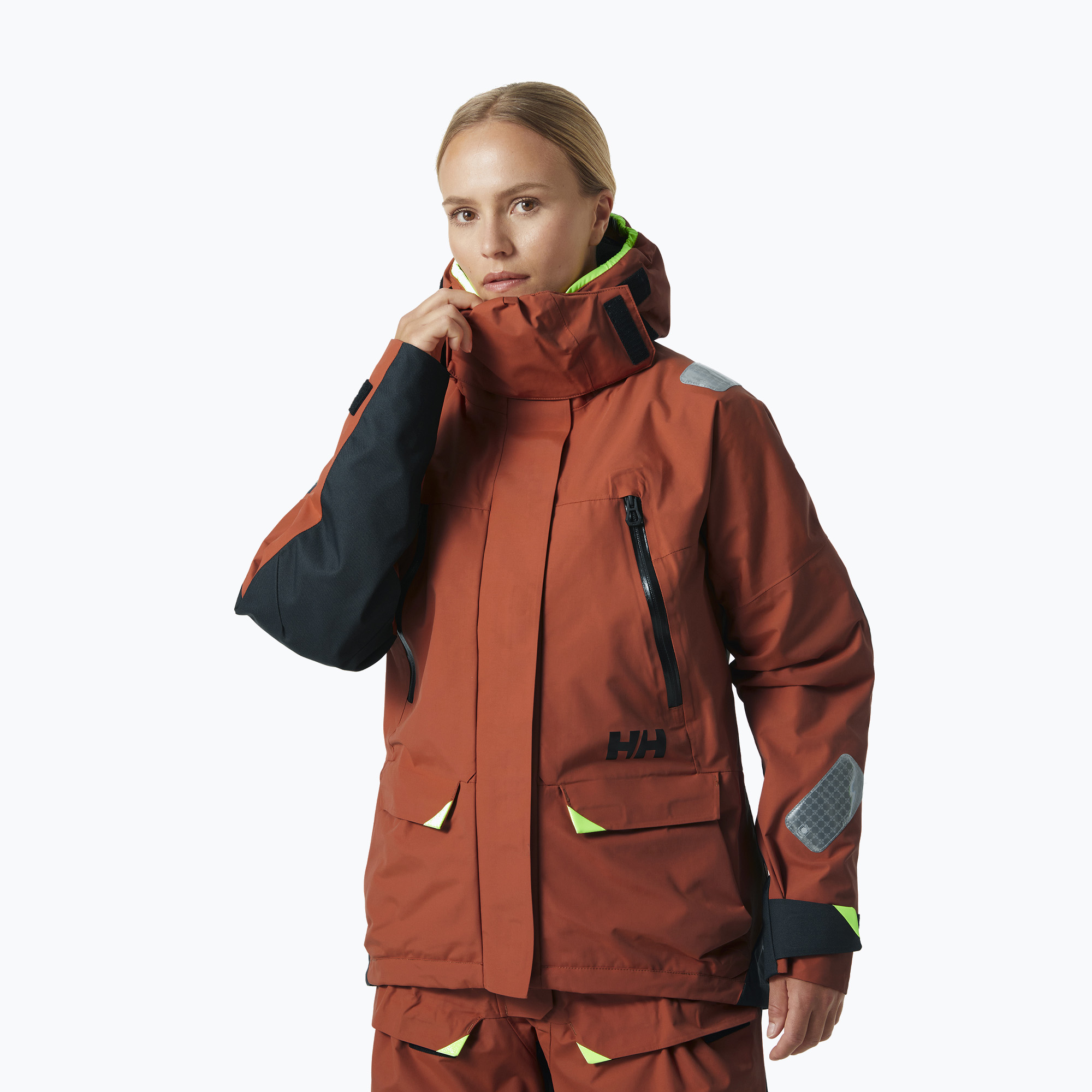 Women's sailing jacket Helly Hansen Skagen Offshore terracotta (XS)