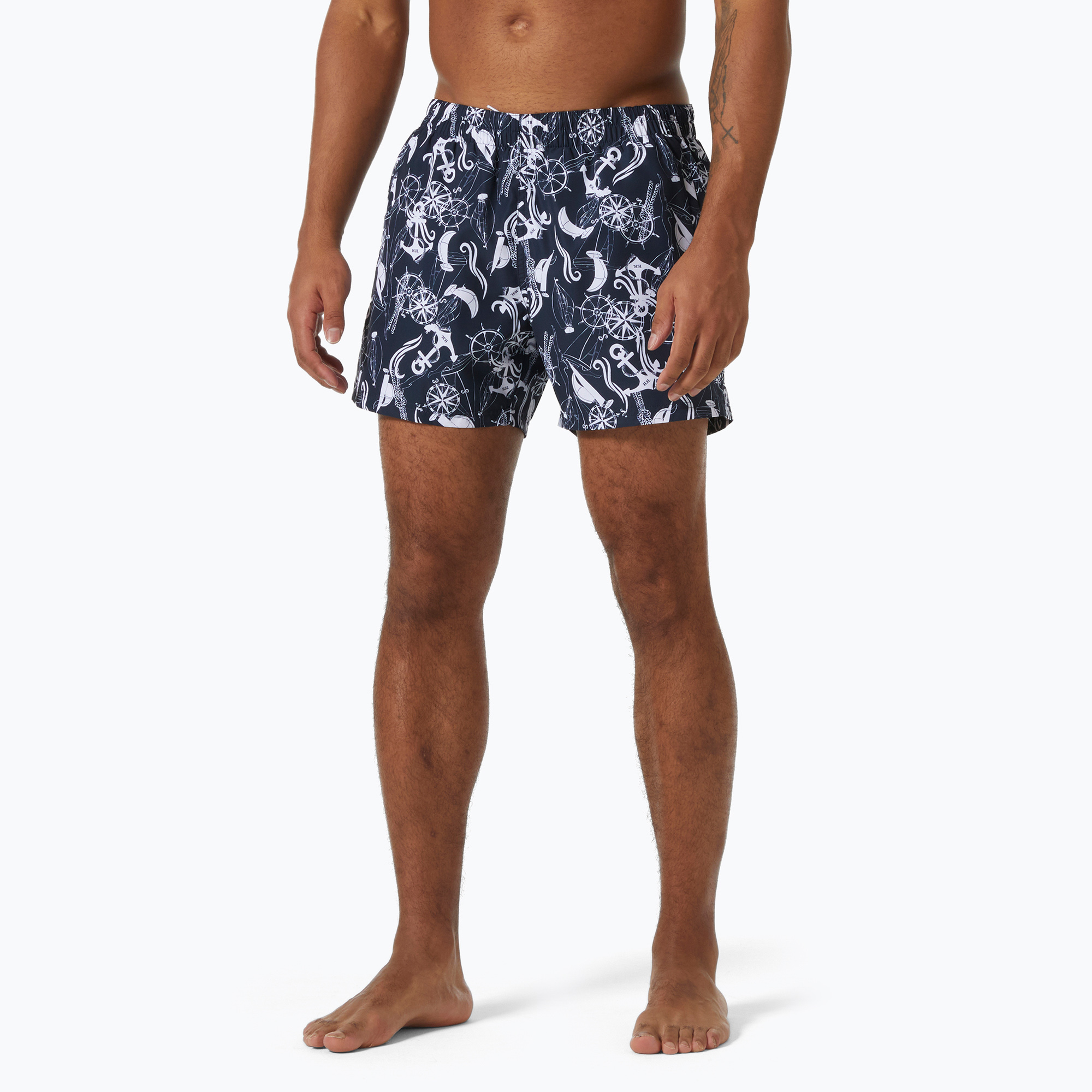 Men's Helly Hansen Newport Trunk swim shorts navy nautical aop