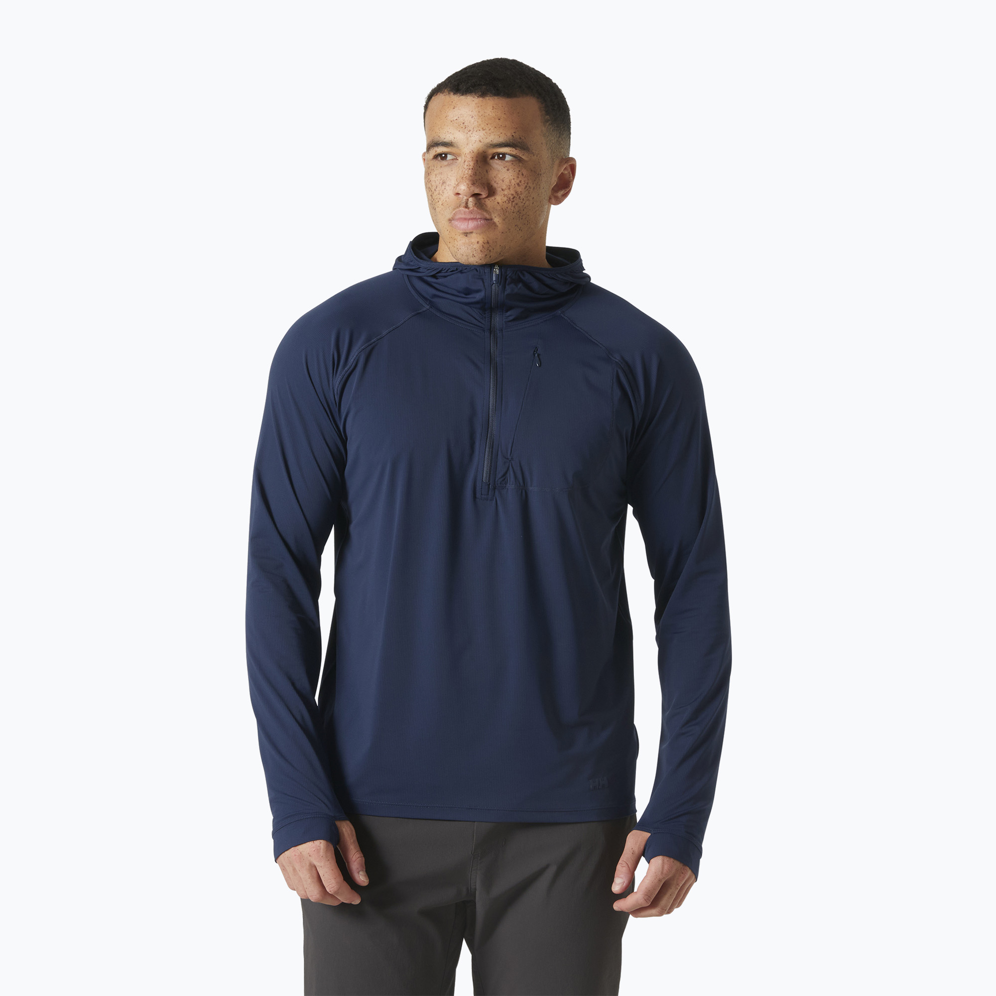 Men's trekking sweatshirt Helly Hansen Shine Solen 1/2 Zip Hoodie navy (S)