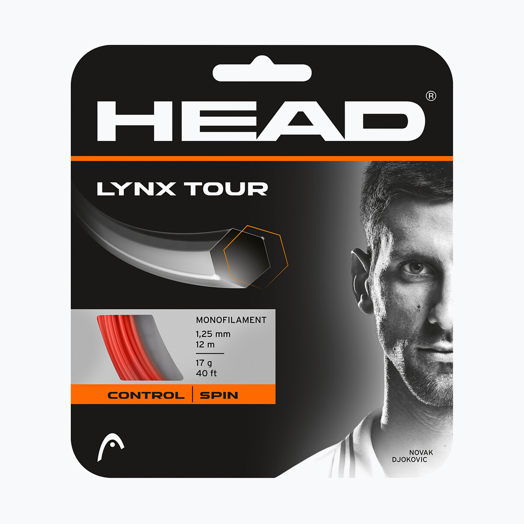 HEAD Lynx Tour tennis string black 281790 (16 g / 1.30 mm)