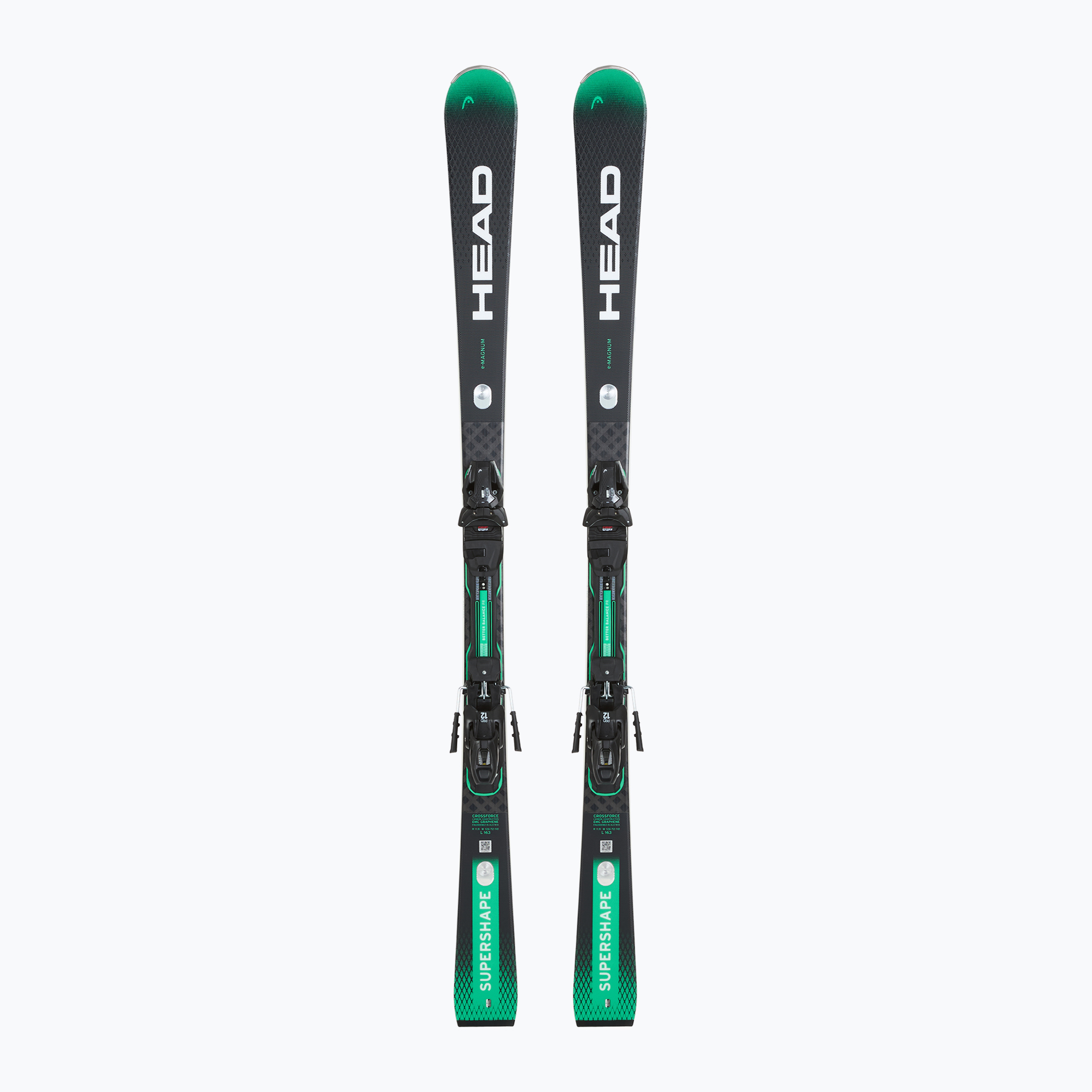 HEAD Supershape e-Magnum SW BB-PR downhill skis + PRD 12 GW bindings black/green (177 cm)